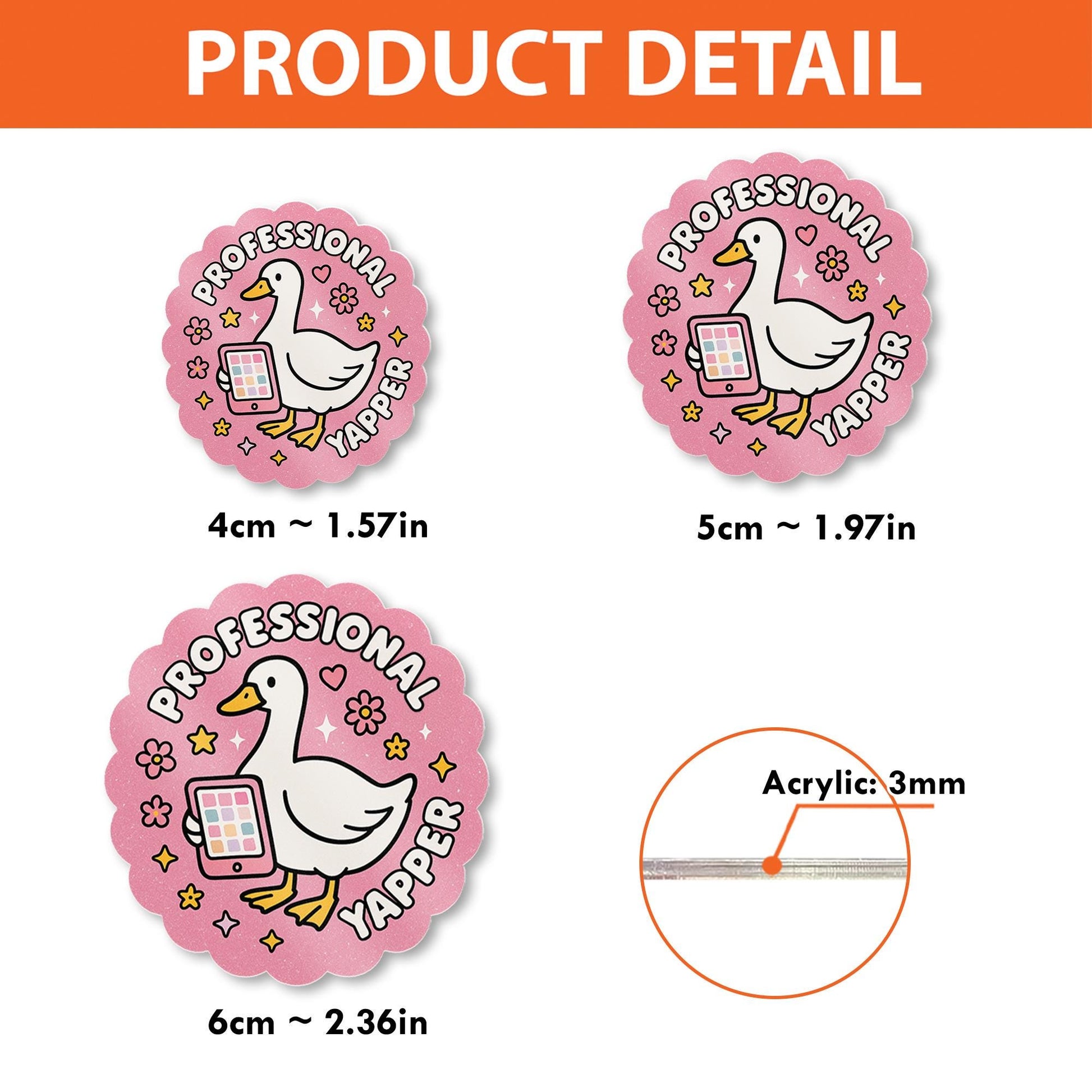 Goose Badge Reel, Professional Yapper Badge Holder, Cute Nurse ID Clip, Funny Retractable Reel for Teacher, Coworker Gift Idea
