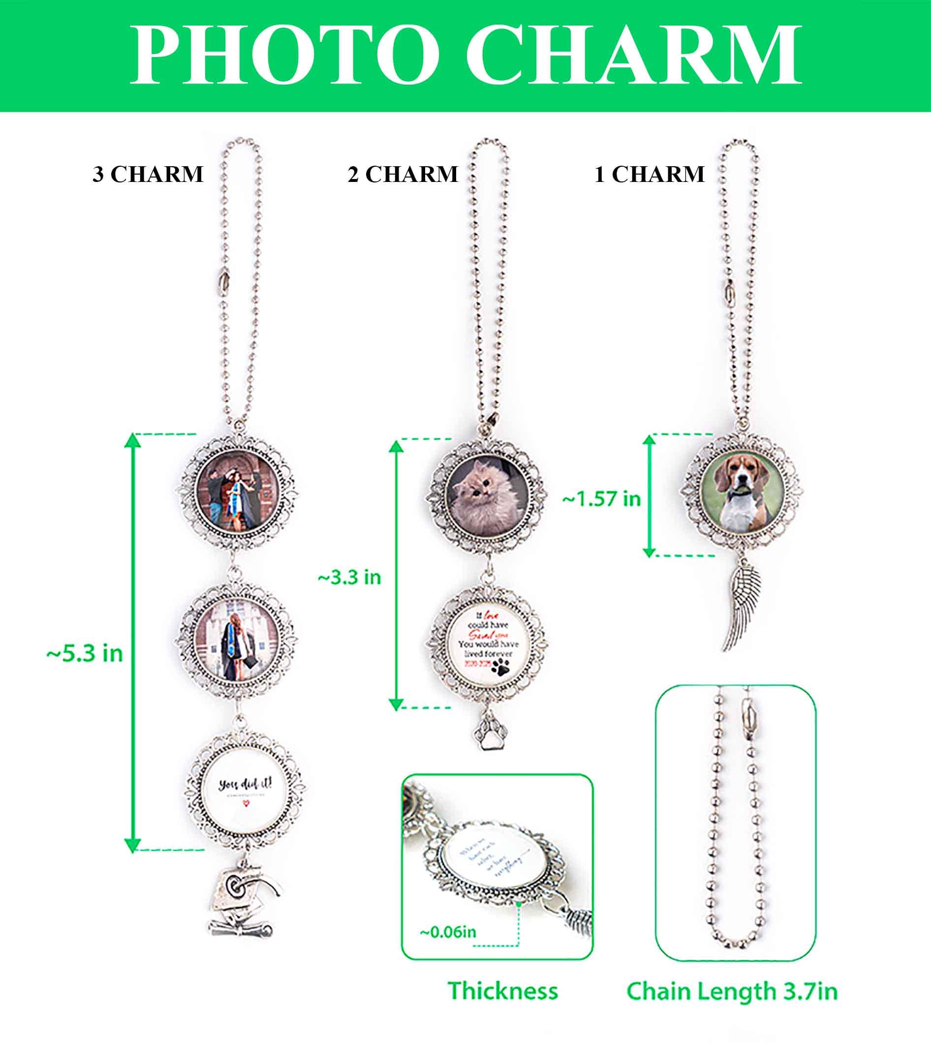 Personalized Memorial Charm – Custom Photo & Quote Keepsake - Bouquet Wedding Charm – Memory Charm for Bride, Groom, Gifts Idea