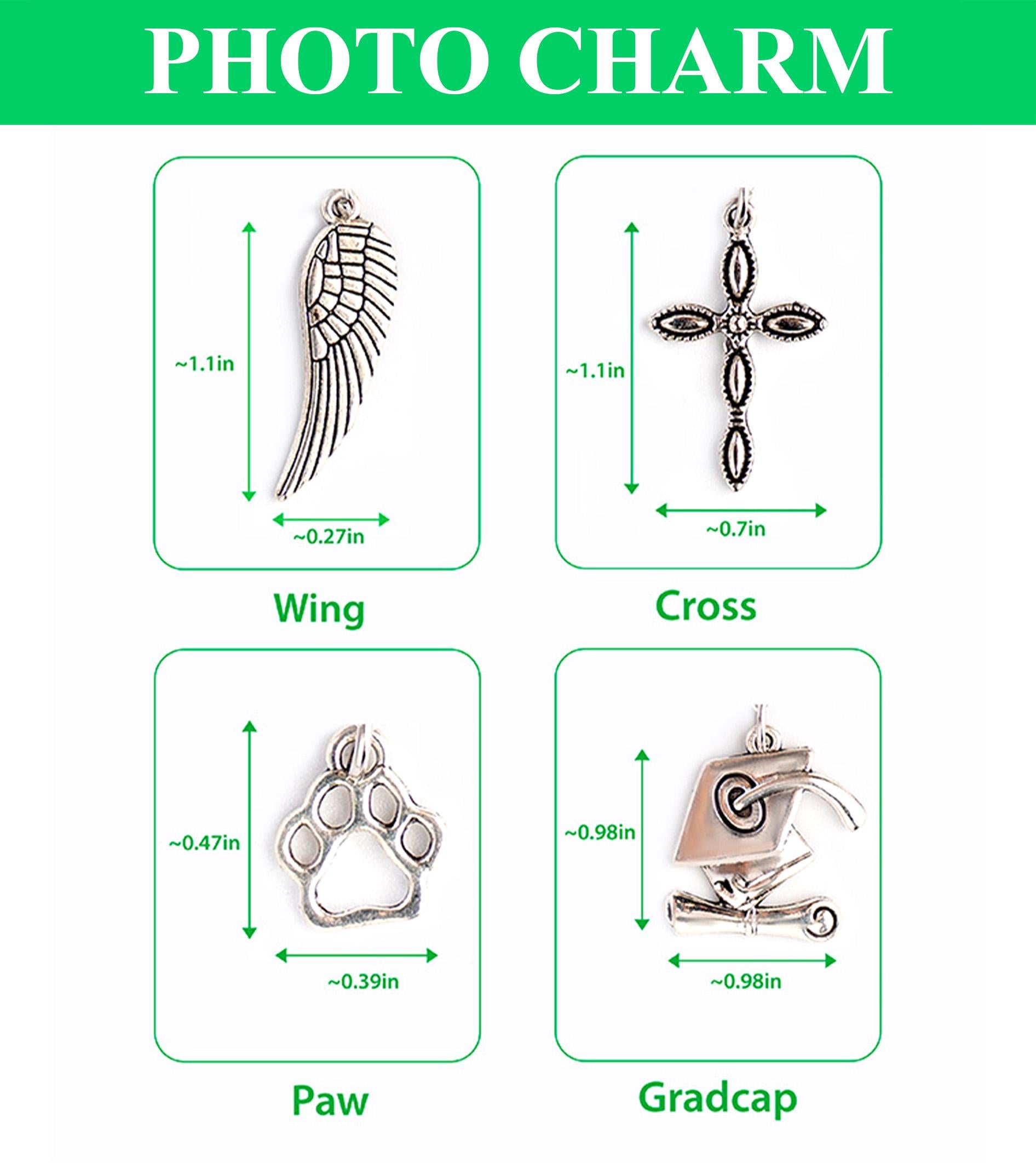Personalized Memorial Charm – Custom Photo & Quote Keepsake - Bouquet Wedding Charm – Memory Charm for Bride, Groom, Gifts Idea
