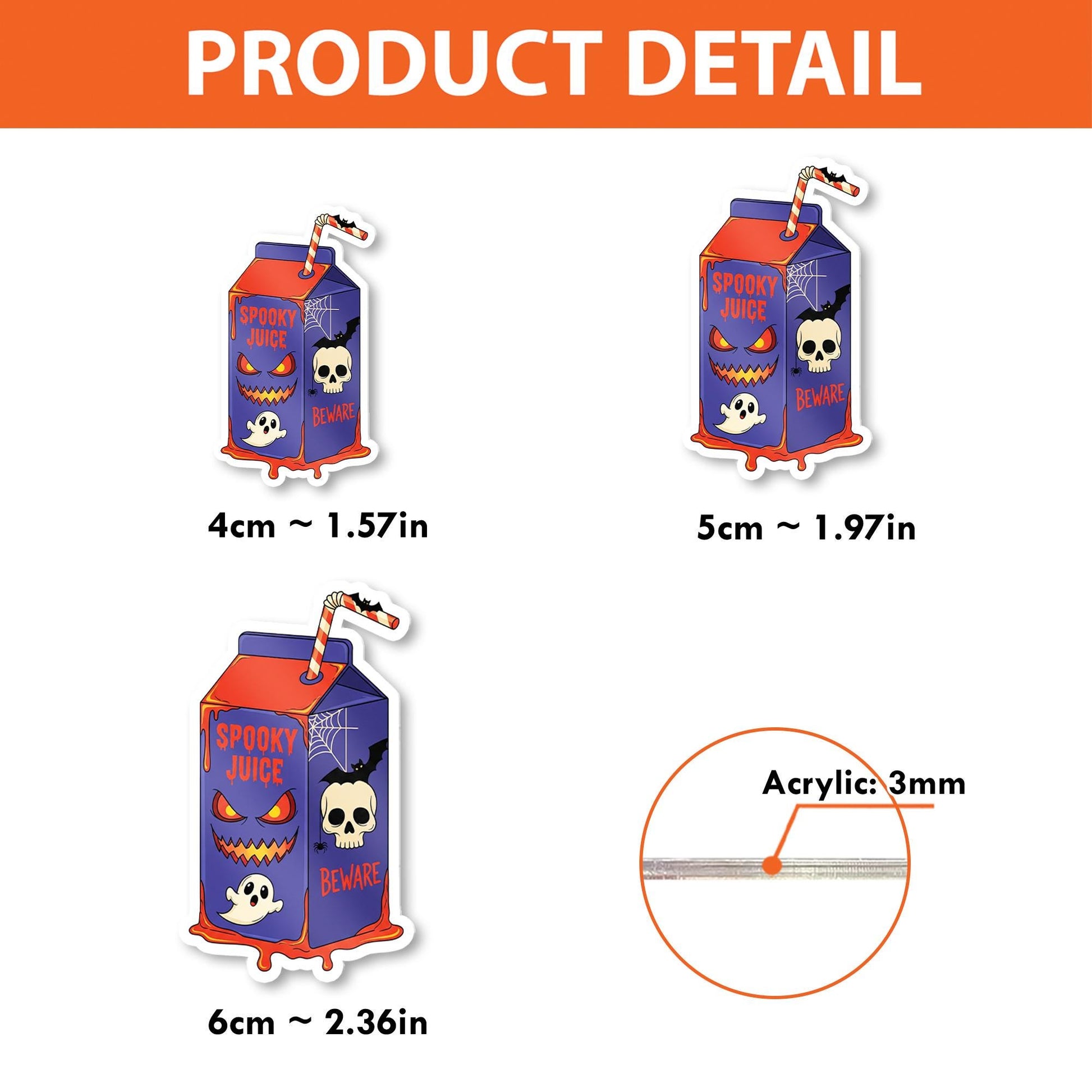 Spooky Juice Badge Reel – Halloween Retractable ID Holder with Skull Carton Design, Cute Creepy Nurse Badge Clip, Fall Office Accessory