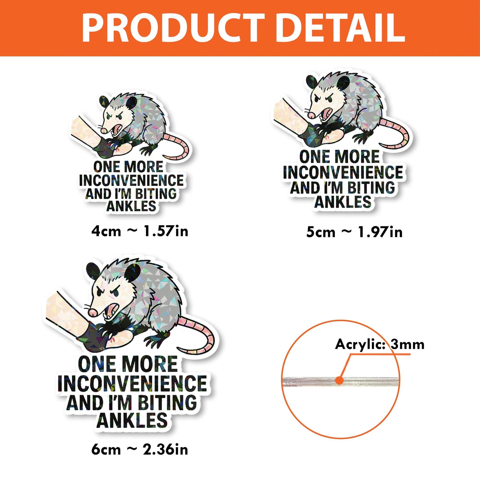 Funny Possum Badge Reel, Biting Ankles ID Holder, Retractable Work Badge Clip, Sassy Animal Humor Gift, Nurse Office Accessory