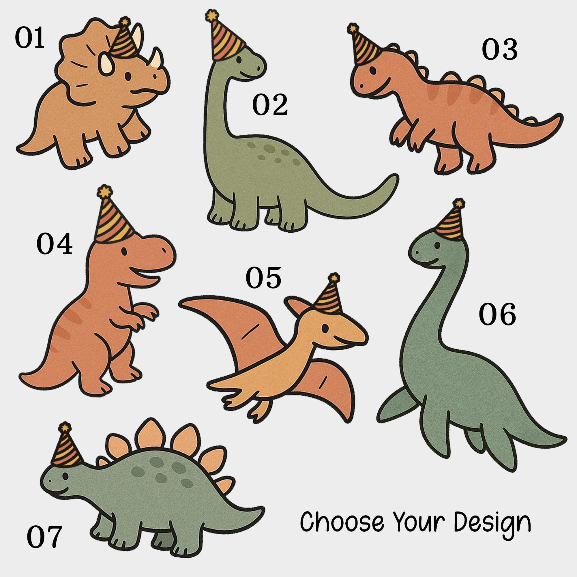 Personalized Dinosaur Cake Topper – Custom Name & Age Dinosaur Birthday Decor, Party Decoration for Kids