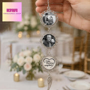 Memorial Photo Charm for Wedding Bouquet or Car | In Loving Memory Keepsake | You Are Always in My Heart Charm | Remembrance Gift for Bride
