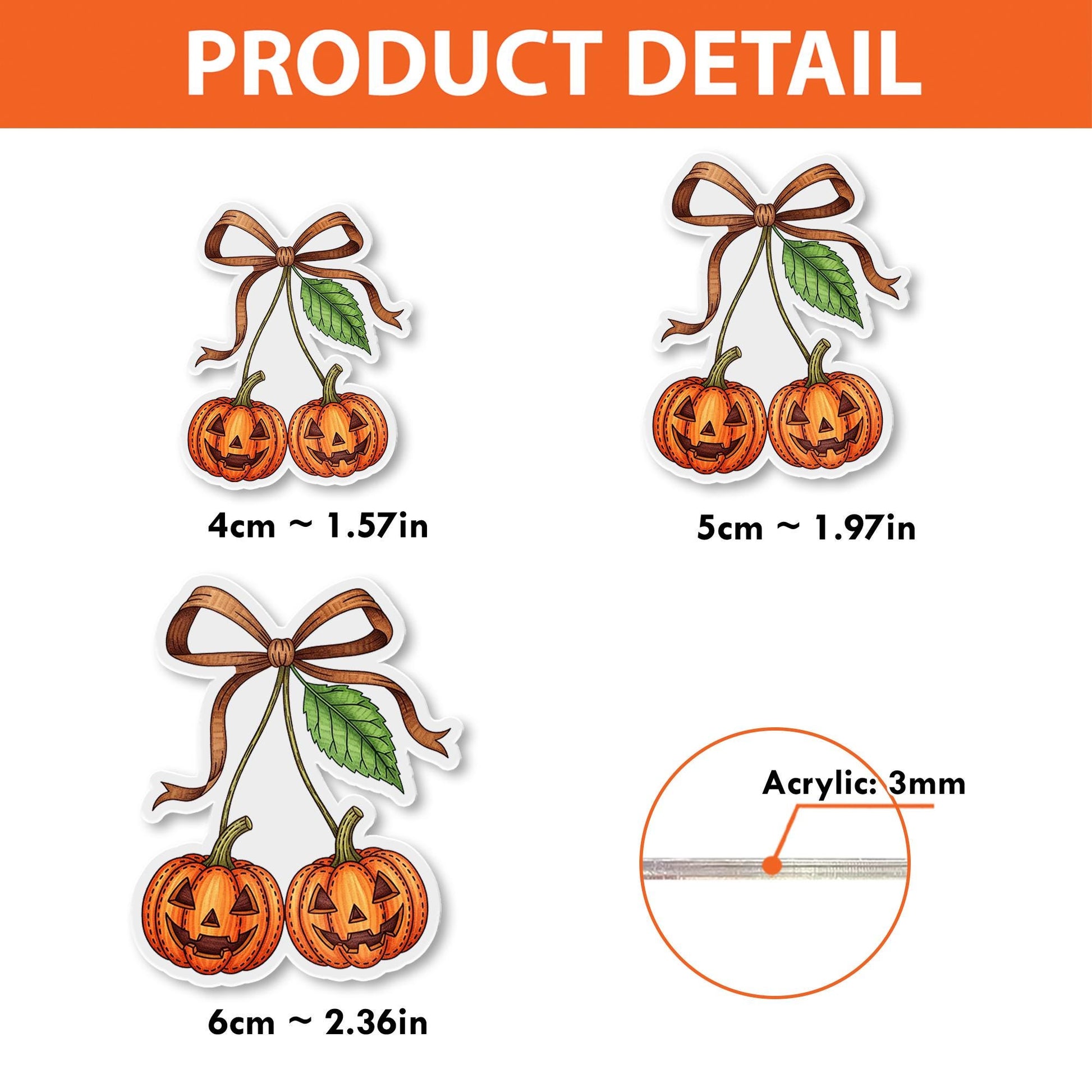 Halloween Pumpkin Badge Reel – White Pumpkin with Jack-O'-Lanterns ID Holder, Fall Cute Name Tag Clip for Nurses & Teachers, Fall Badge Clip