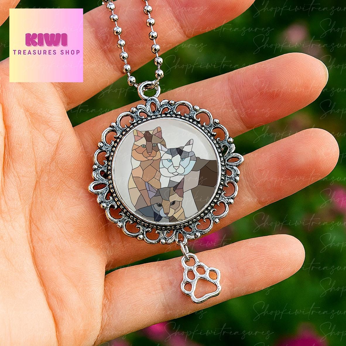 Custom Pet Portrait Car Charm | Personalized Pet Photo Rearview Mirror Accessory | Cat & Dog Memorial Gift | Pet Owner Car Decoration