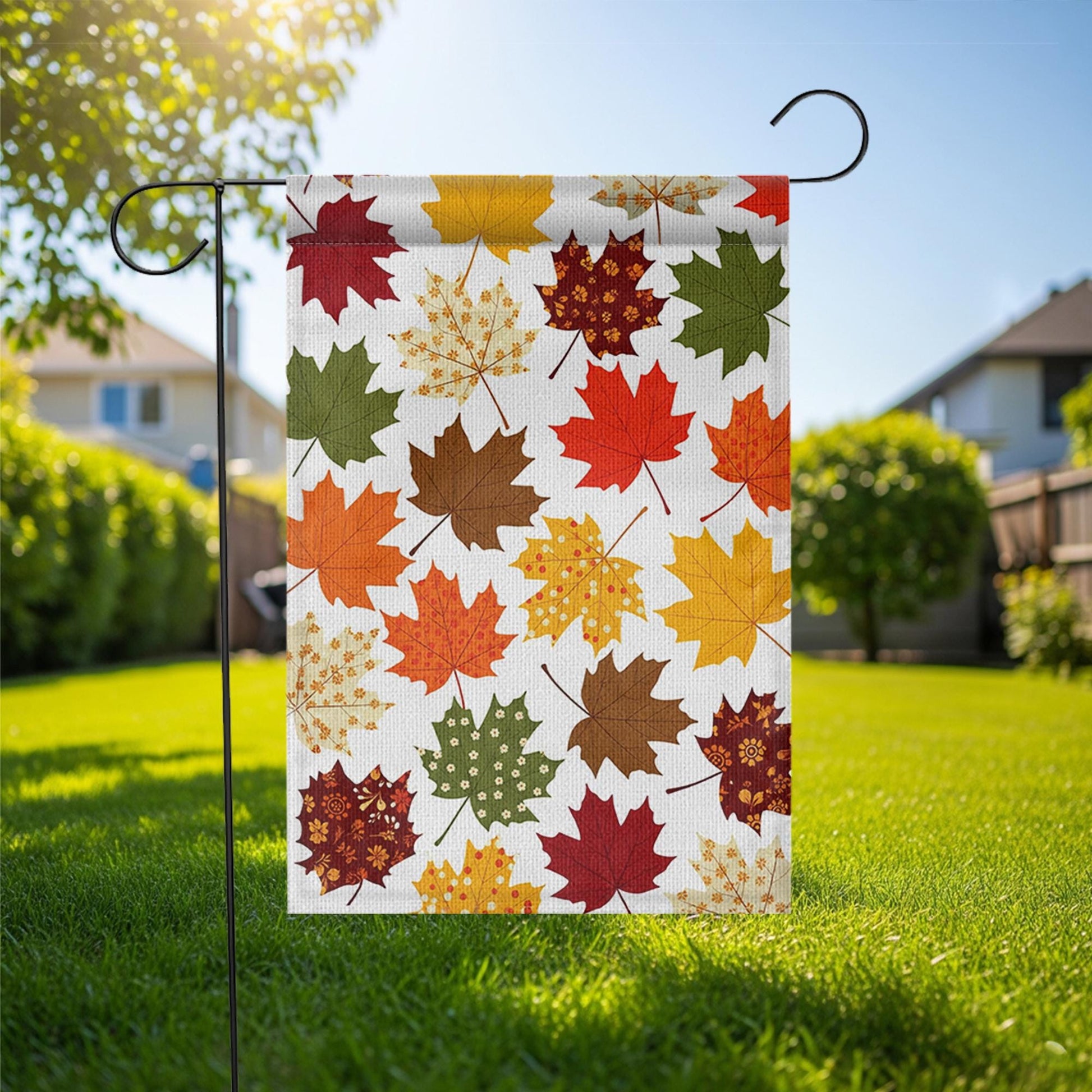 Fall Maple Leaf Garden Flag | Autumn Outdoor Yard Decor | Double-Sided Seasonal Banner | Thanksgiving Porch Flag | Leaf Pattern Sign