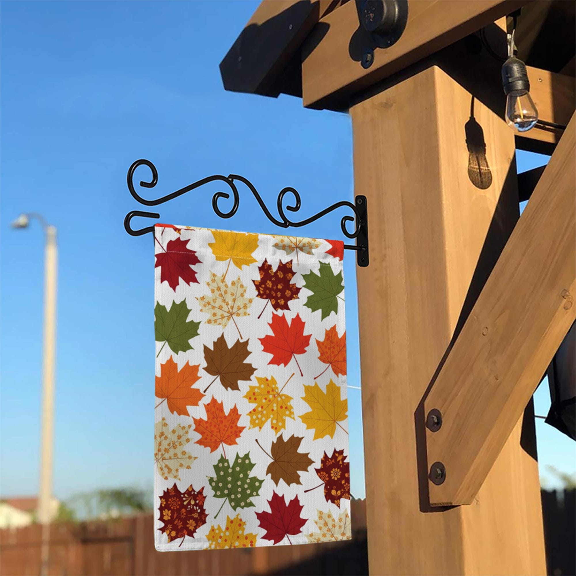 Fall Maple Leaf Garden Flag | Autumn Outdoor Yard Decor | Double-Sided Seasonal Banner | Thanksgiving Porch Flag | Leaf Pattern Sign