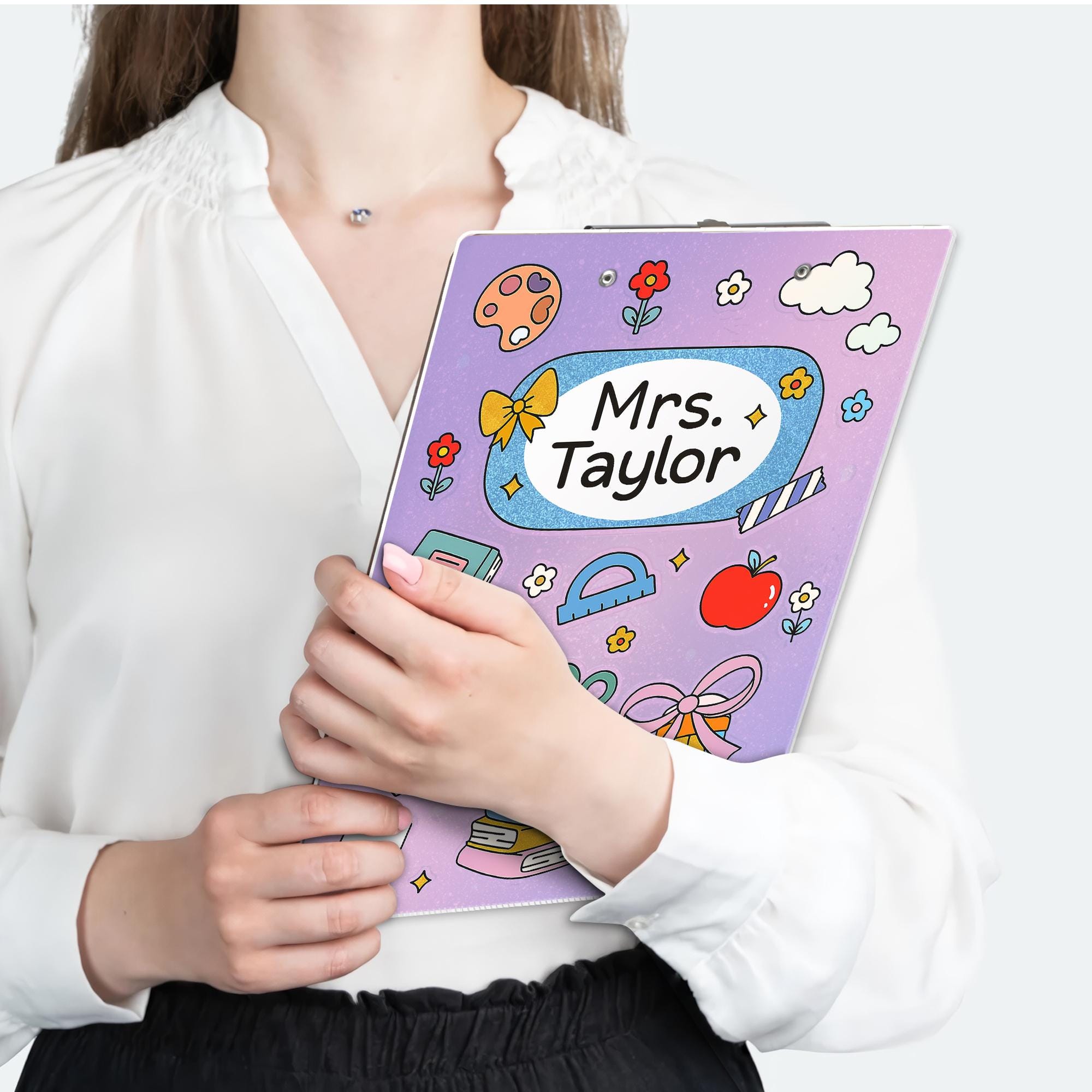 Personalized Teacher Clipboard, Cute School Clipboard, Custom Name Clipboard, Back to School Gift, Classroom Supplies for Teachers