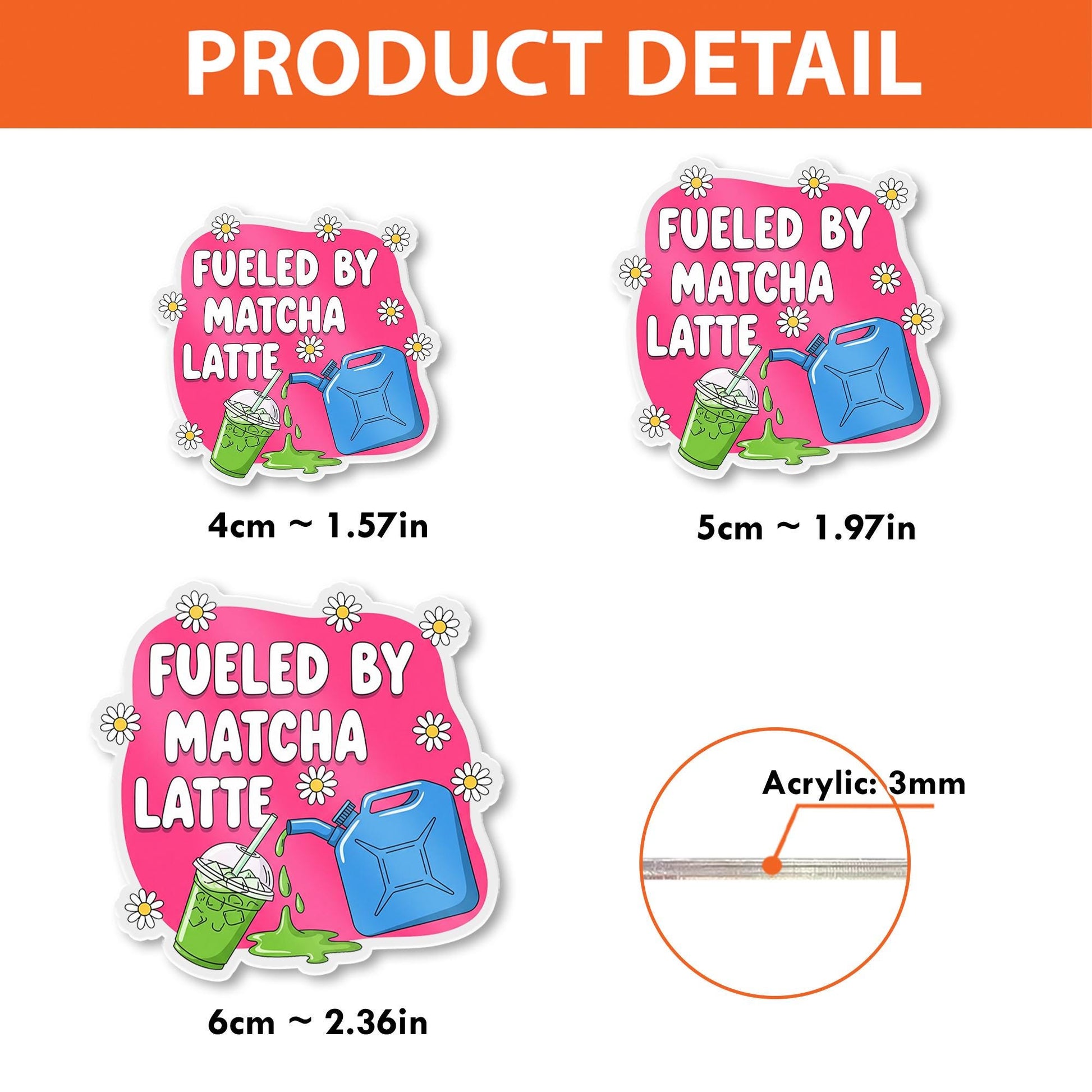 Fueled by Matcha Latte Badge Reel | Cute ID Holder for Nurses, Teachers, and Matcha Lovers | Funny Work Accessory, Workplace Badge Clip