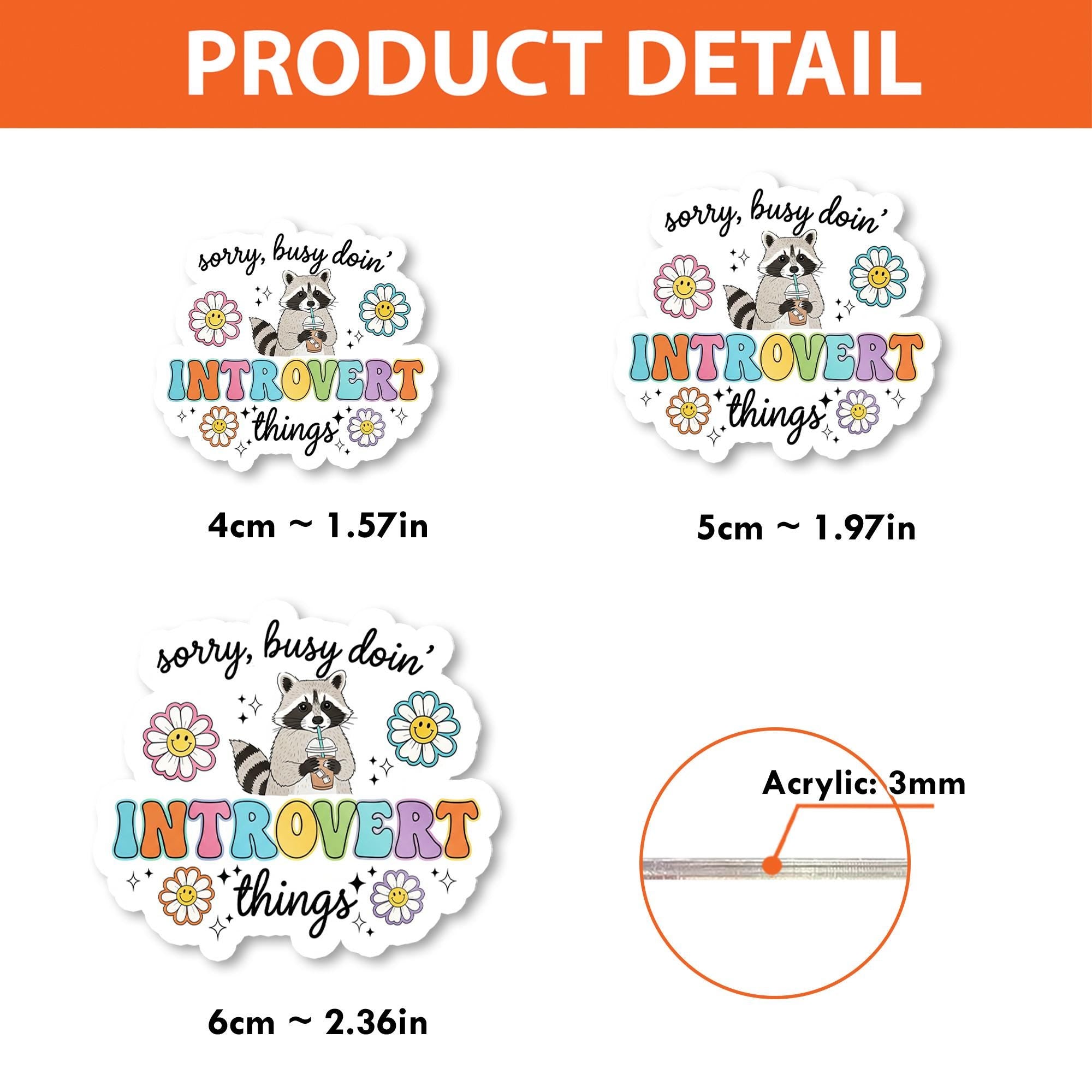 Introvert Things Badge Reel | Funny Raccoon ID Holder for Nurses & Teachers | Cute Floral Name Tag Clip | Social Anxiety Gift Idea
