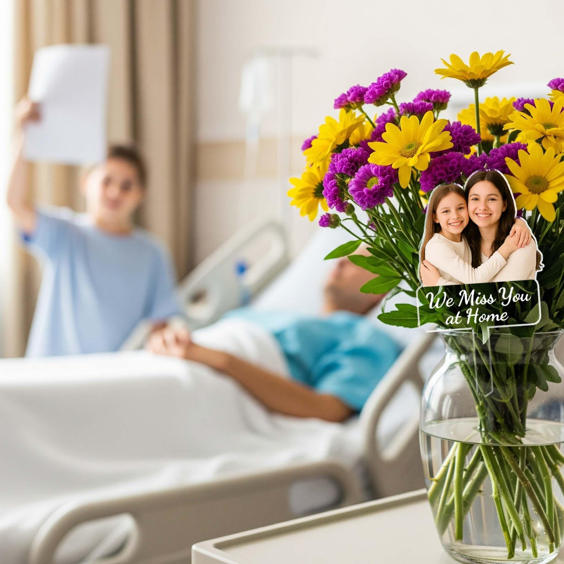Get Well Soon Gift | Personalized Topper with Photo & Message | Patient Recovery Cheer l Surgery Recovery l Self Care Get Well Gift