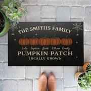 Personalized Family Pumpkin Patch’ Doormat , Custom Fall Welcome Mat with Your Names, Door Decor, Pumpkin Doormat