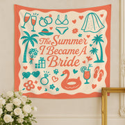 The Summer I Became a Bride Tapestry, Bachelorette Party Banner, Bride to Be Wall Decor, Bridal Shower Gift, Wedding Celebration