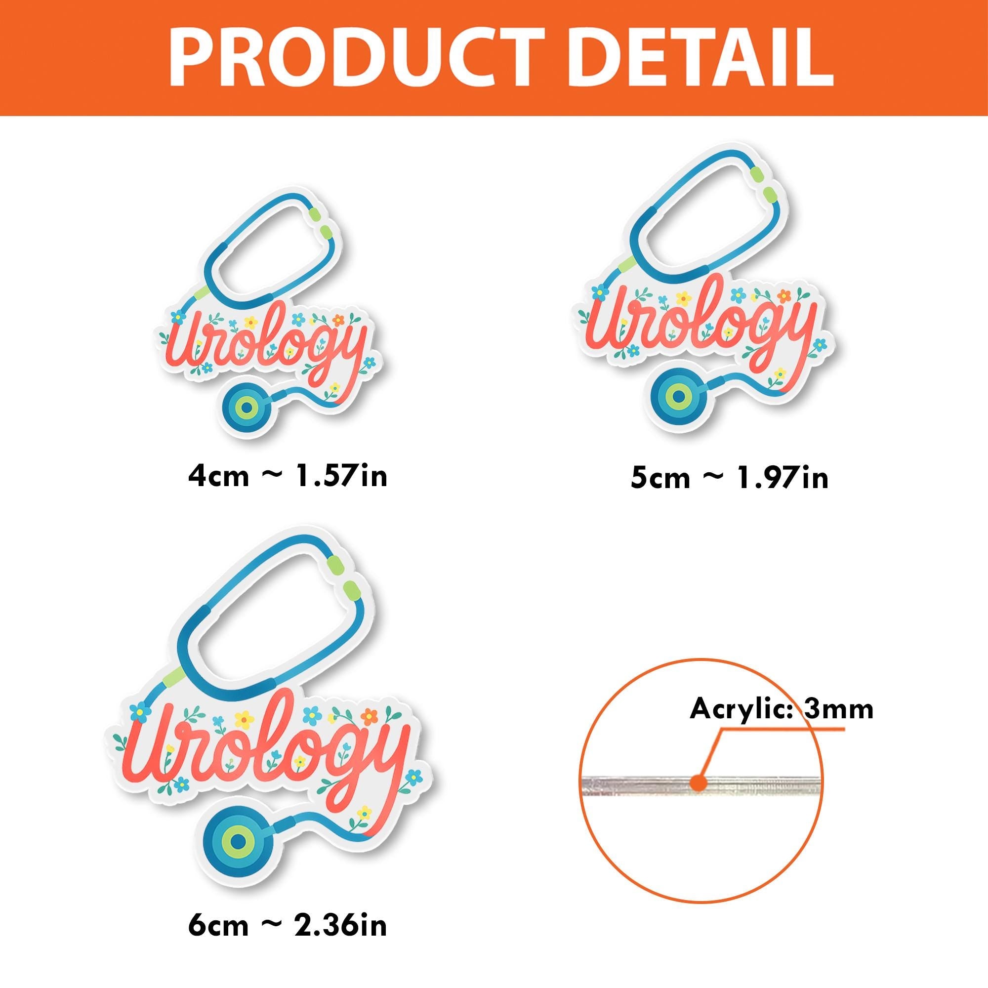 Urology Badge Reel | Cute Stethoscope ID Holder for Urologist or Nurse | Medical Name Tag Clip | Gift for Urology Staff & Healthcare Workers