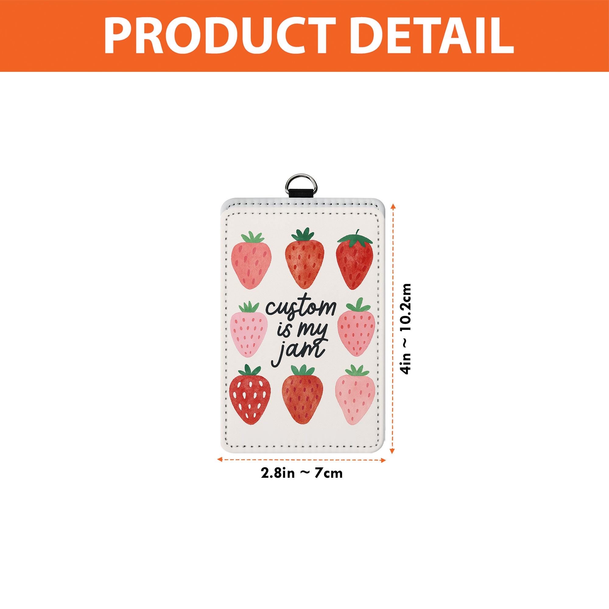 Custom Is My Jam Strawberry ID Badge Holder – Cute Fruit-Inspired Card Holder for Teachers, Nurses, and Office Staff – Fun Lanyard Accessory