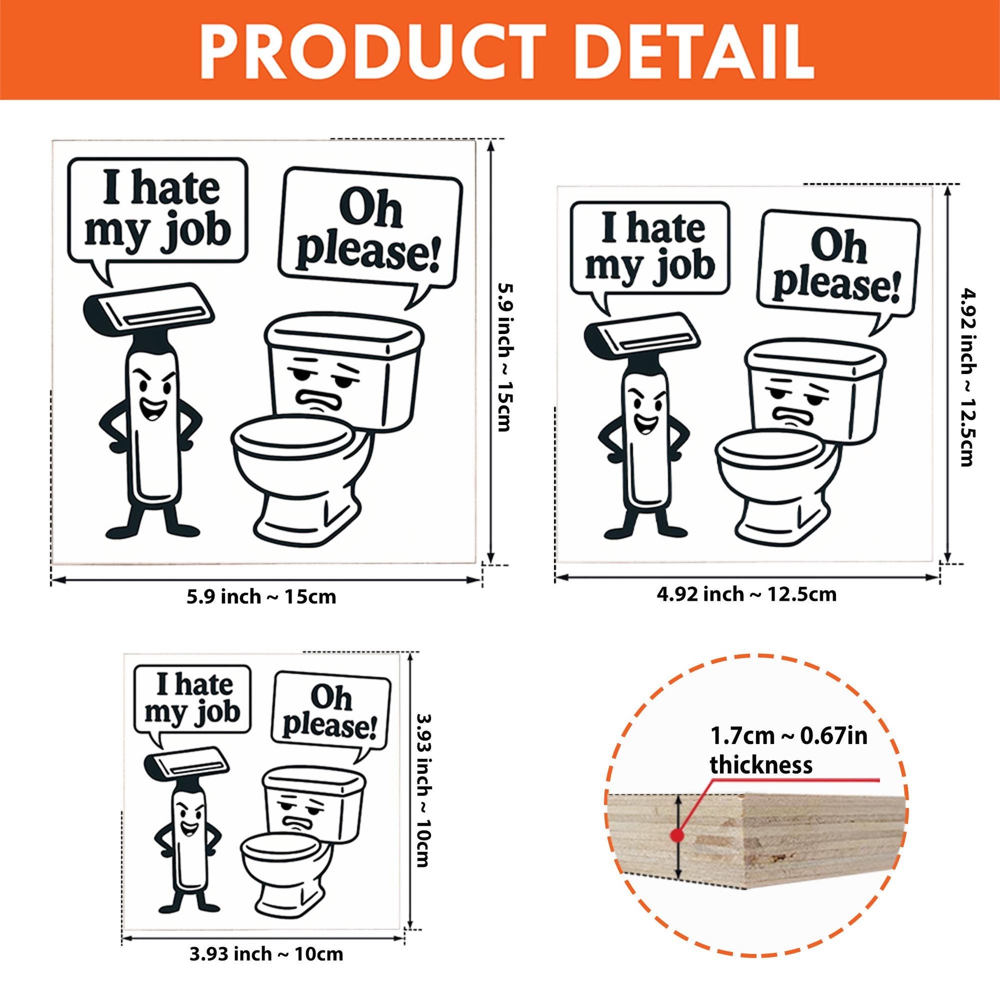 Funny Bathroom Sign, Toilet Humor Decor, Shaving Joke Plaque, Bathroom Wall Art, Gag Gift for Men, Restroom Shelf Sign, Funny Decor