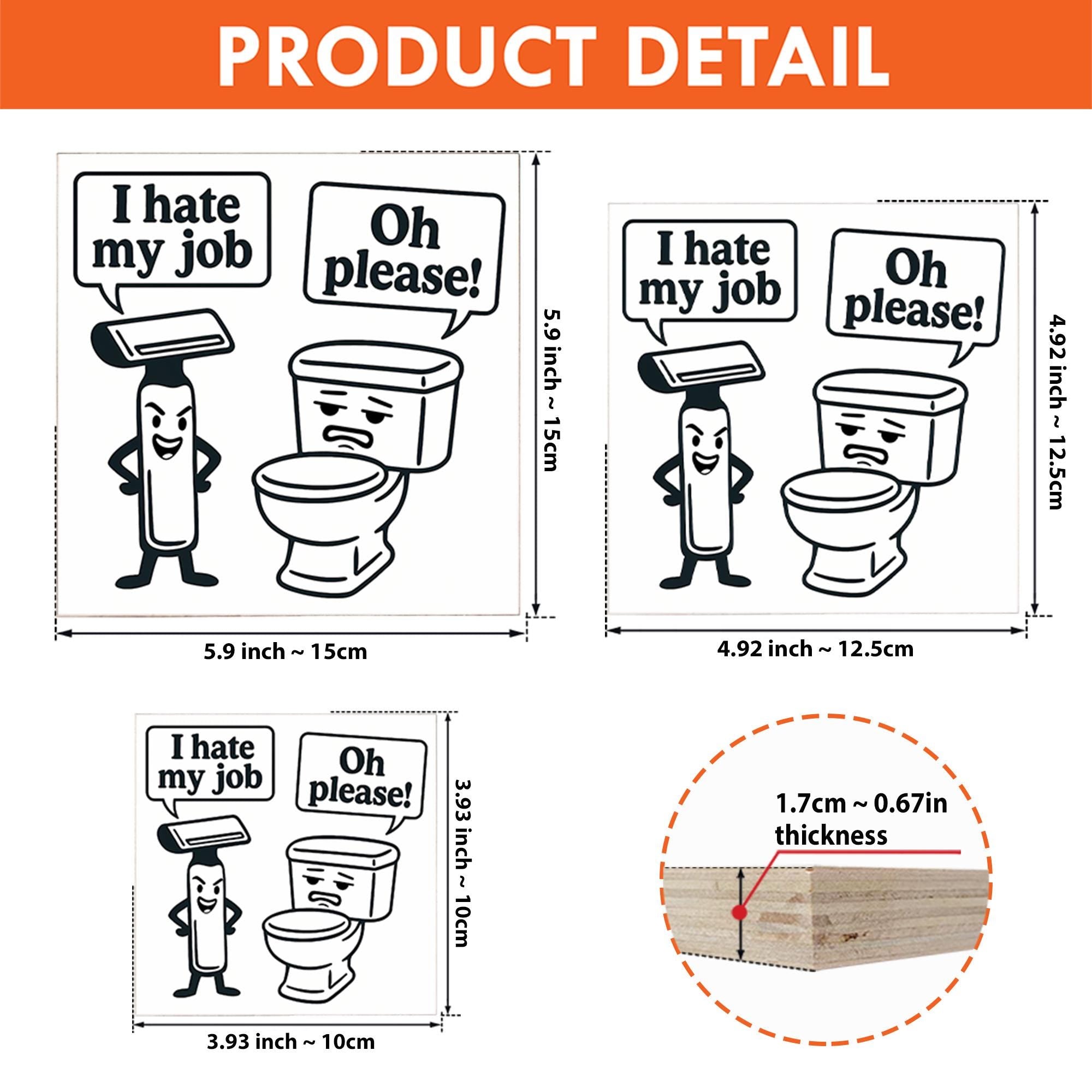Funny Bathroom Sign, Toilet Humor Decor, Shaving Joke Plaque, Bathroom Wall Art, Gag Gift for Men, Restroom Shelf Sign, Funny Decor