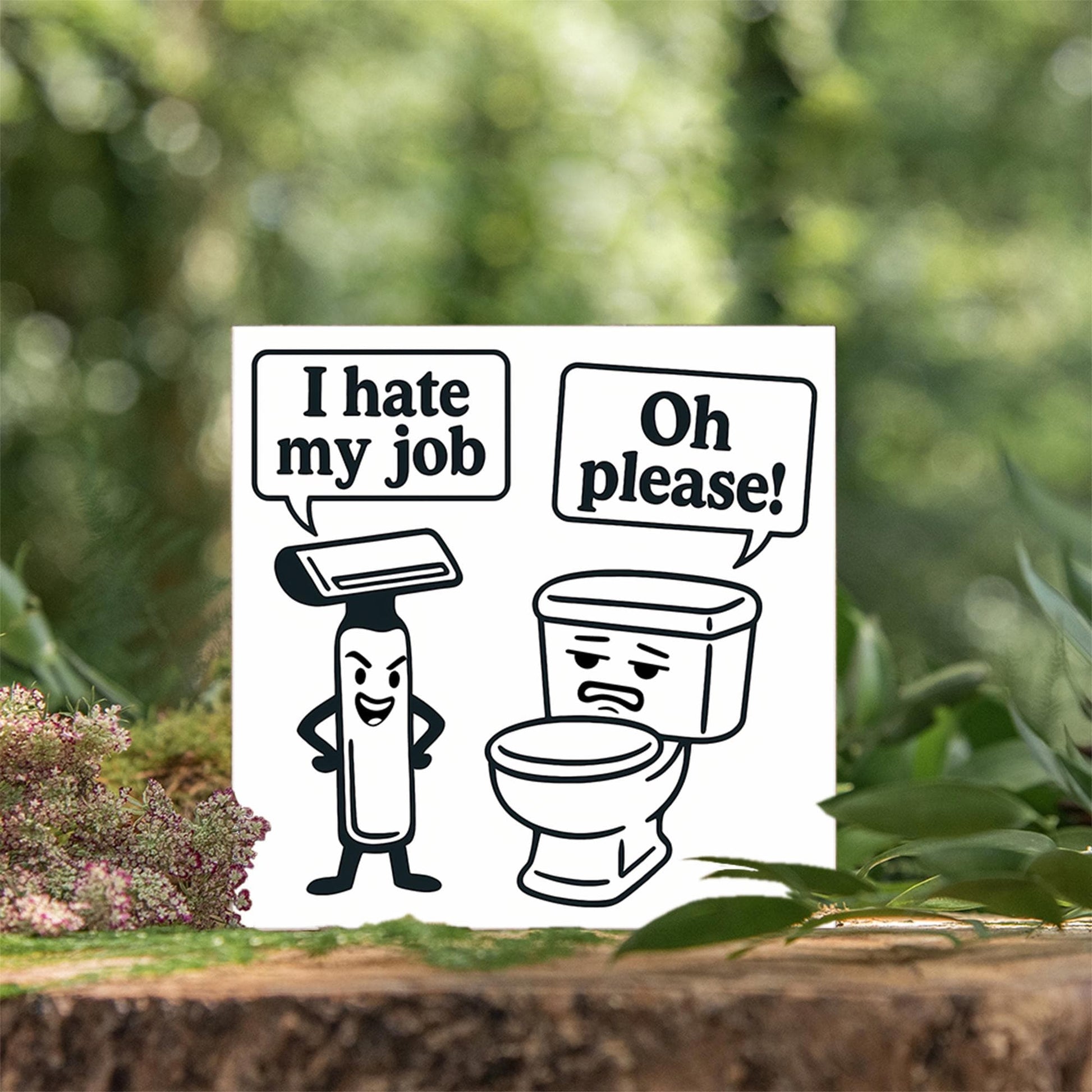 Funny Bathroom Sign, Toilet Humor Decor, Shaving Joke Plaque, Bathroom Wall Art, Gag Gift for Men, Restroom Shelf Sign, Funny Decor