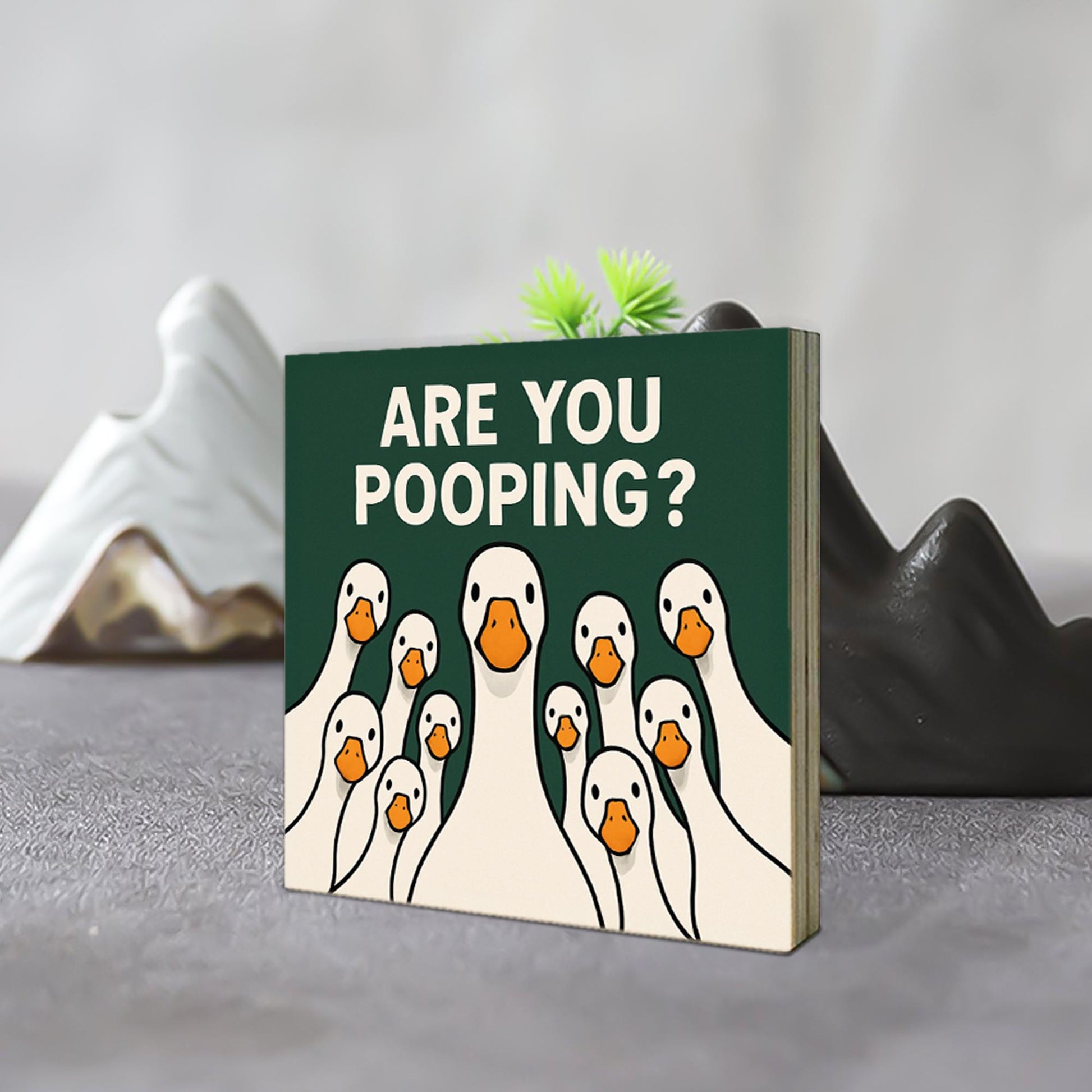 Funny Goose Bathroom Sign, Are You Pooping Wall Art, Goose Humor Toilet Decor, Gag Gift for Him, Farm Animal Bathroom Sign