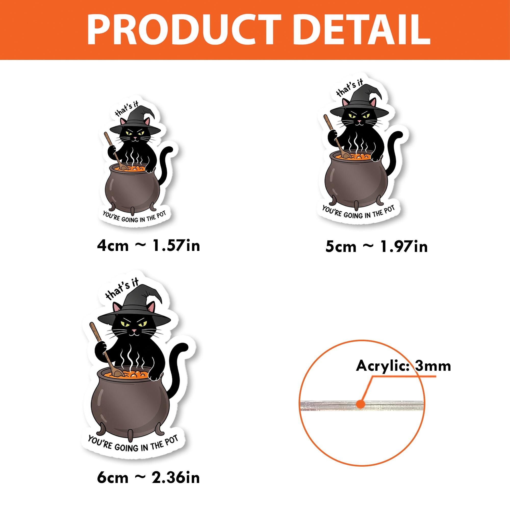 Black Cat Cauldron Badge Reel – Funny Witch Halloween Retractable ID Holder for Nurse Teacher Vet Tech Spooky Fall Accessories