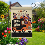 Trick or Truck Halloween Pumpkin Truck Flag – Kids Costume Truck Garden Decor