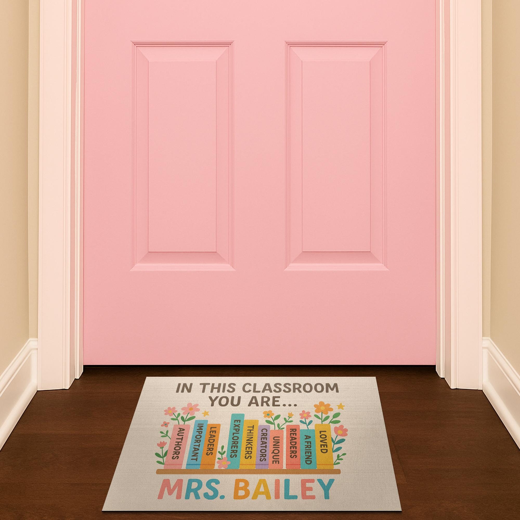 In This Classroom You Are Doormat, Teacher Rug, Back to School Entry Mat, Motivational Classroom Decor, Custom Gift, Cute Decor, Cute Class