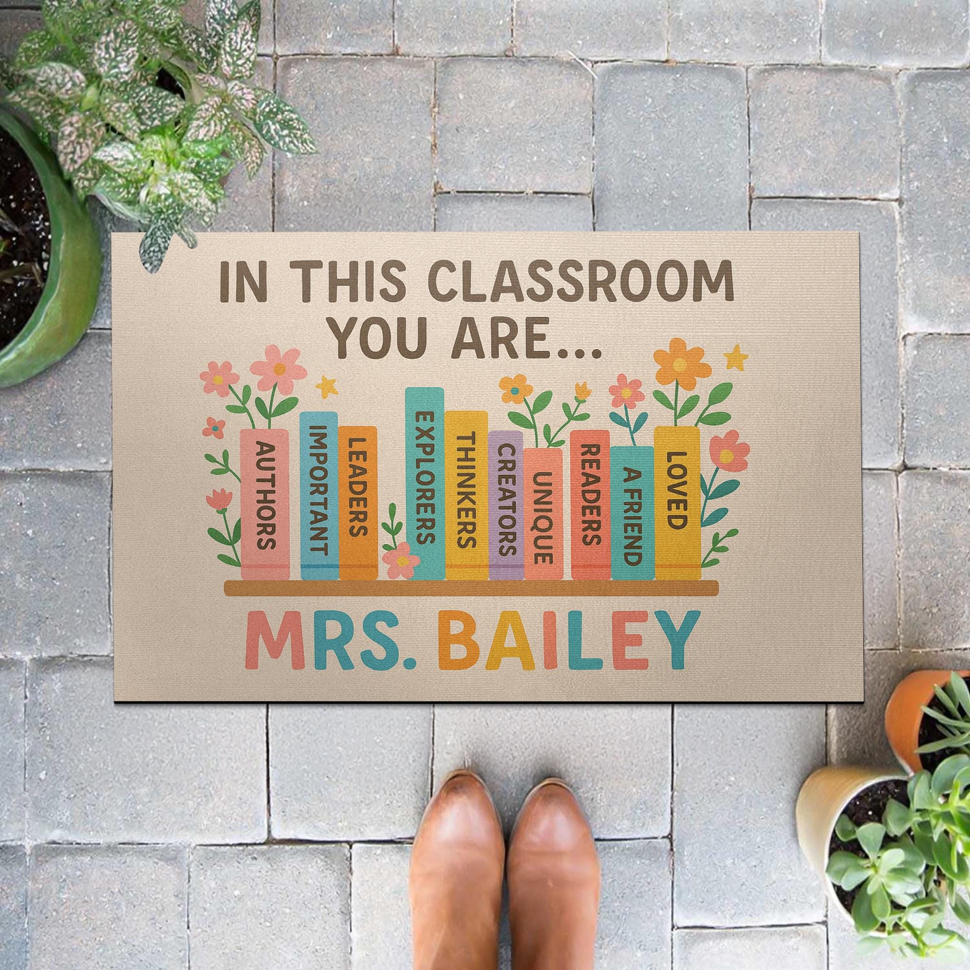 In This Classroom You Are Doormat, Teacher Rug, Back to School Entry Mat, Motivational Classroom Decor, Custom Gift, Cute Decor, Cute Class
