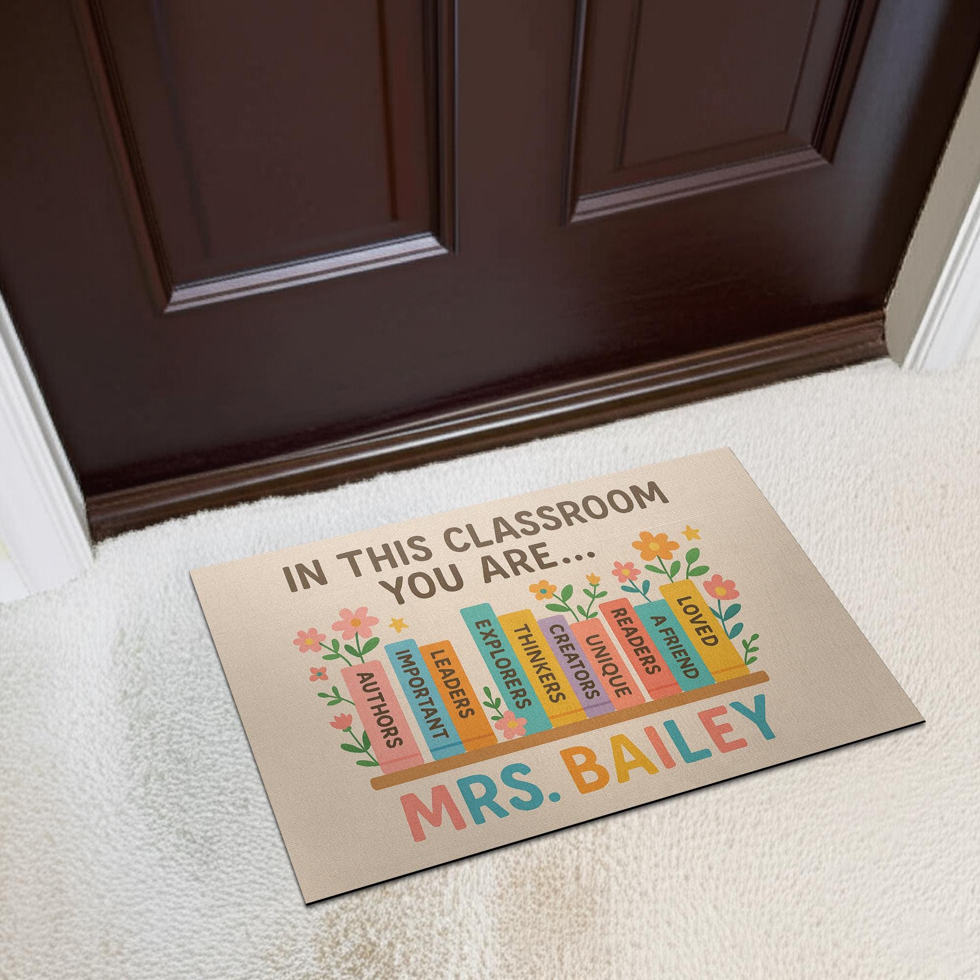 In This Classroom You Are Doormat, Teacher Rug, Back to School Entry Mat, Motivational Classroom Decor, Custom Gift, Cute Decor, Cute Class