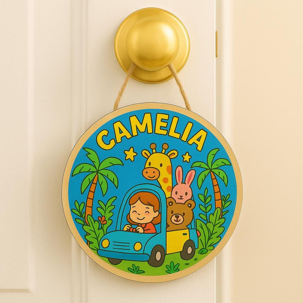 Personalized Wooden Sign Painting Kit for Kids – DIY Name Art Craft Set with Paints – Custom Gift for Toddlers & Creative Play