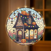 Halloween LED Light Lamp, Acrylic Hanging Window Decor, Cute Ghost Pumpkin Night Light, Spooky Fall Lamp, Autumn Room Decor, Fall Gift Decor