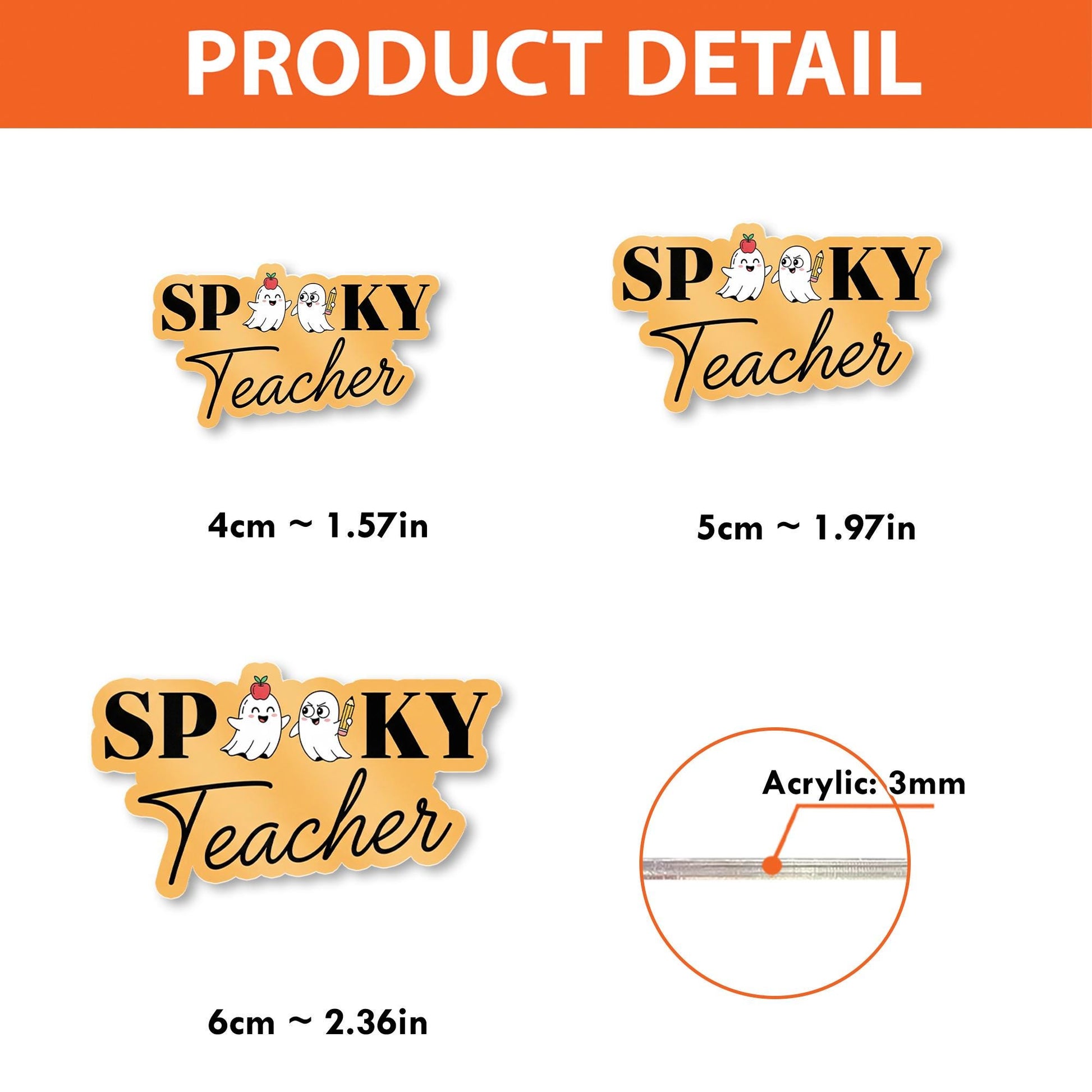 Spooky Teacher Badge Reel – Halloween Ghost ID Badge Holder for Teachers, Nurses, Educators – Cute Fall Classroom Lanyard Accessory