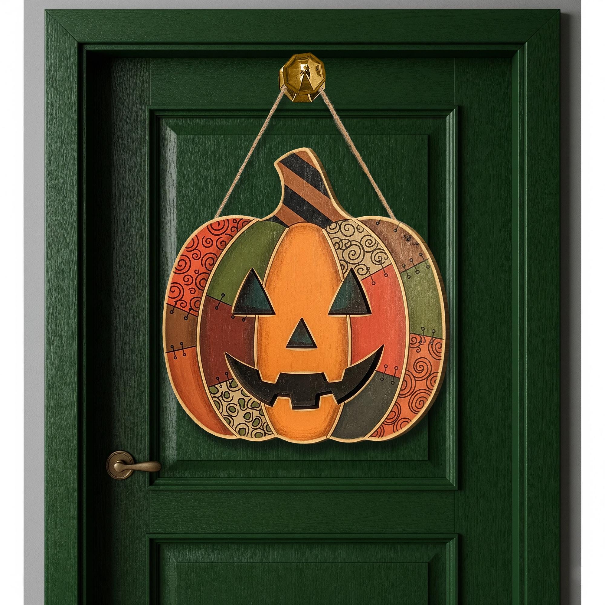 Rustic Pumpkin Halloween Wooden Sign , Jack-o-Lantern Porch Sign, Fall Door Decor, Autumn Home Decor