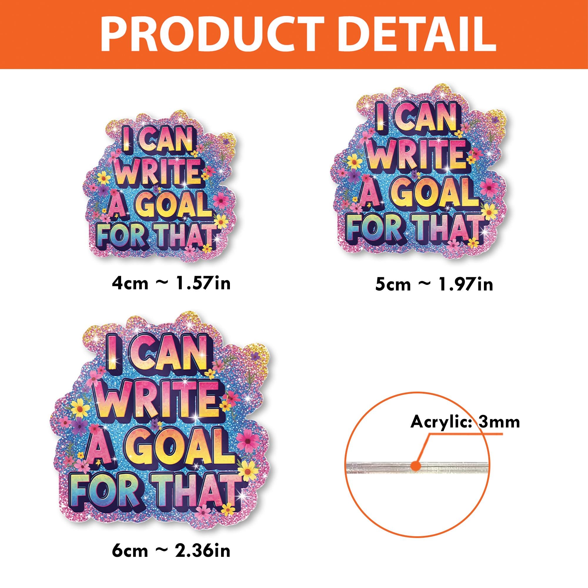 I Can Write a Goal for That Badge Reel – Funny Glitter Special Ed Teacher ID Holder, SPED Lanyard Accessory, Cute Work Gift Idea