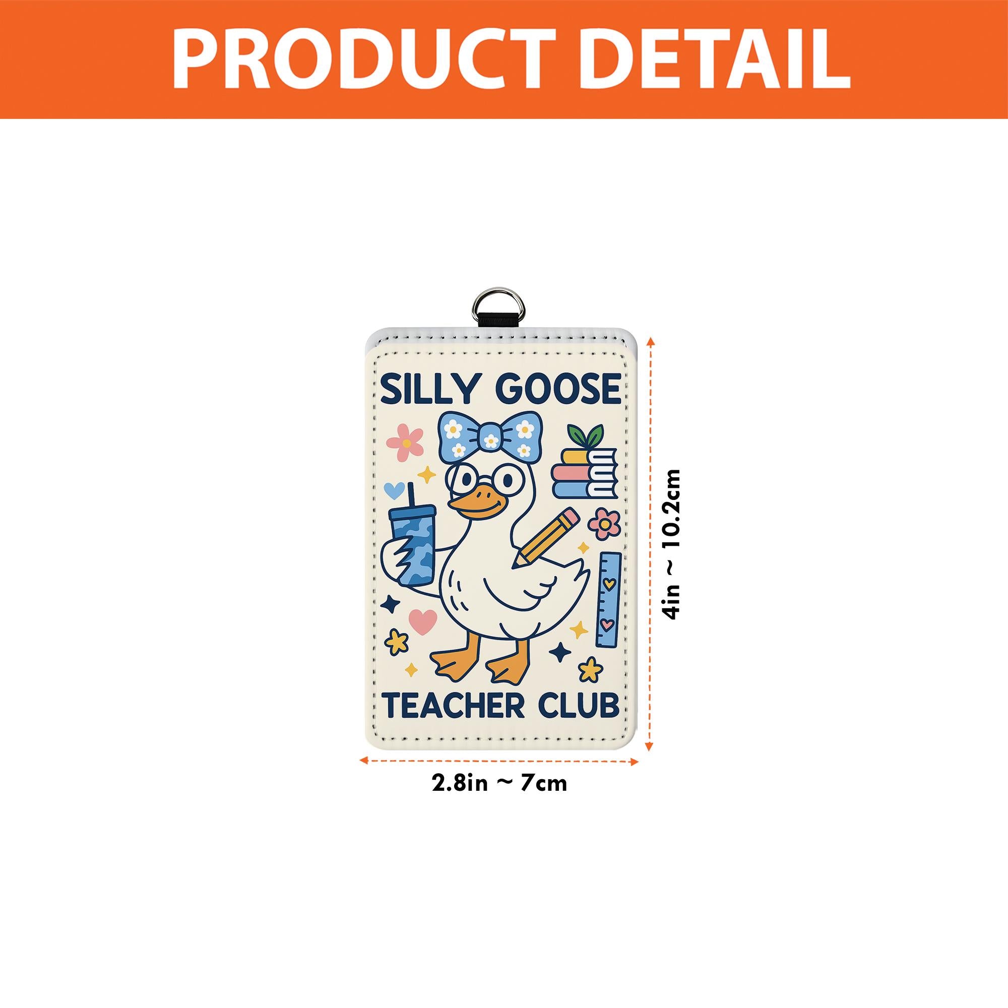 Silly Goose Teacher Club ID Badge Holder - Cute Goose Lanyard for Educators, Funny Teacher Gift, Classroom Accessories, Teacher Club