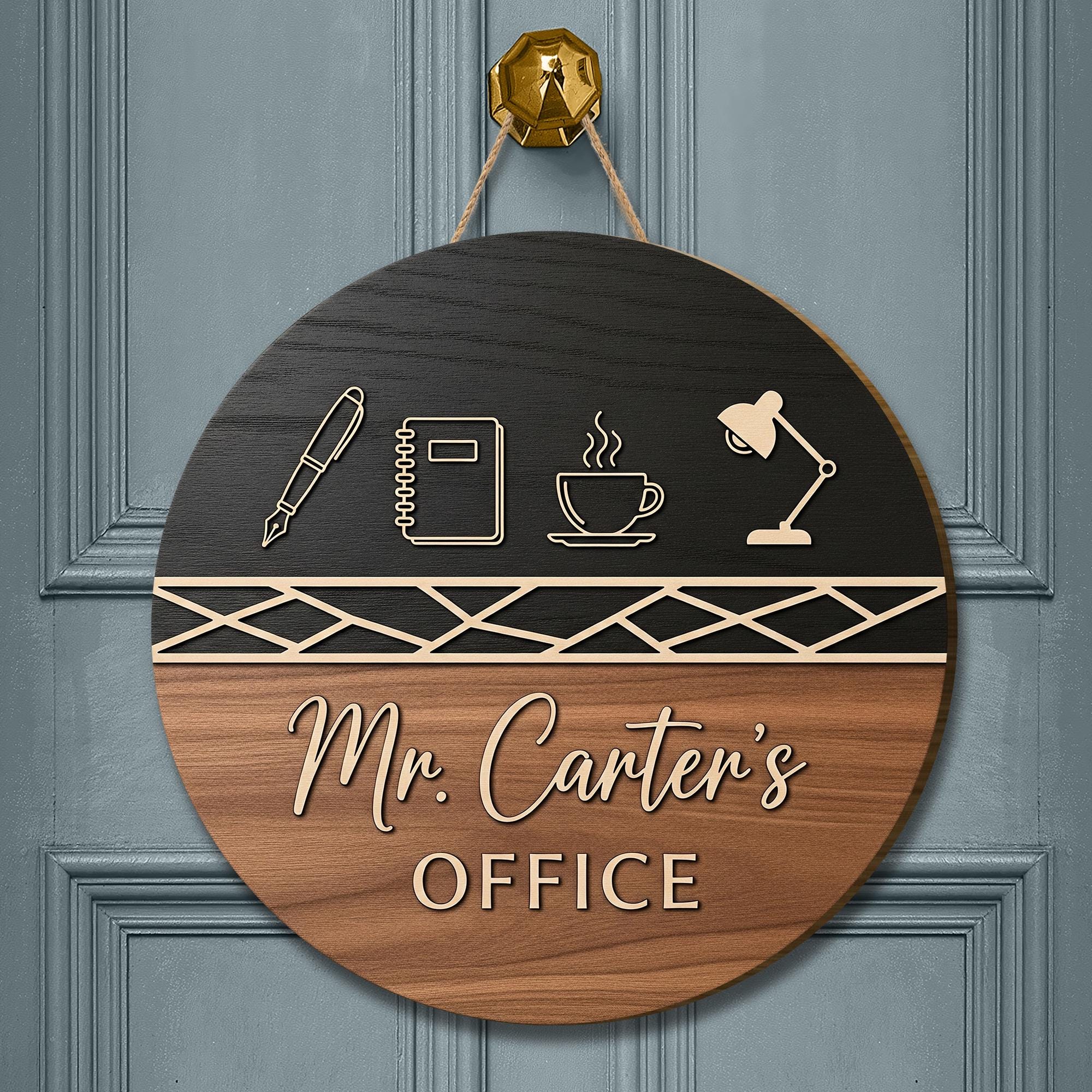 Personalized Office Door Sign, Custom Name Plaque, Wood Office Decor, Professional Door Hanger, Gift for Boss or Coworker