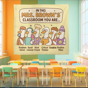 Funny Goose Classroom Poster, In This Classroom You Are Sign with Custom Teacher Name, Positive Vibes Back to School Wall Decor, Goose Decor