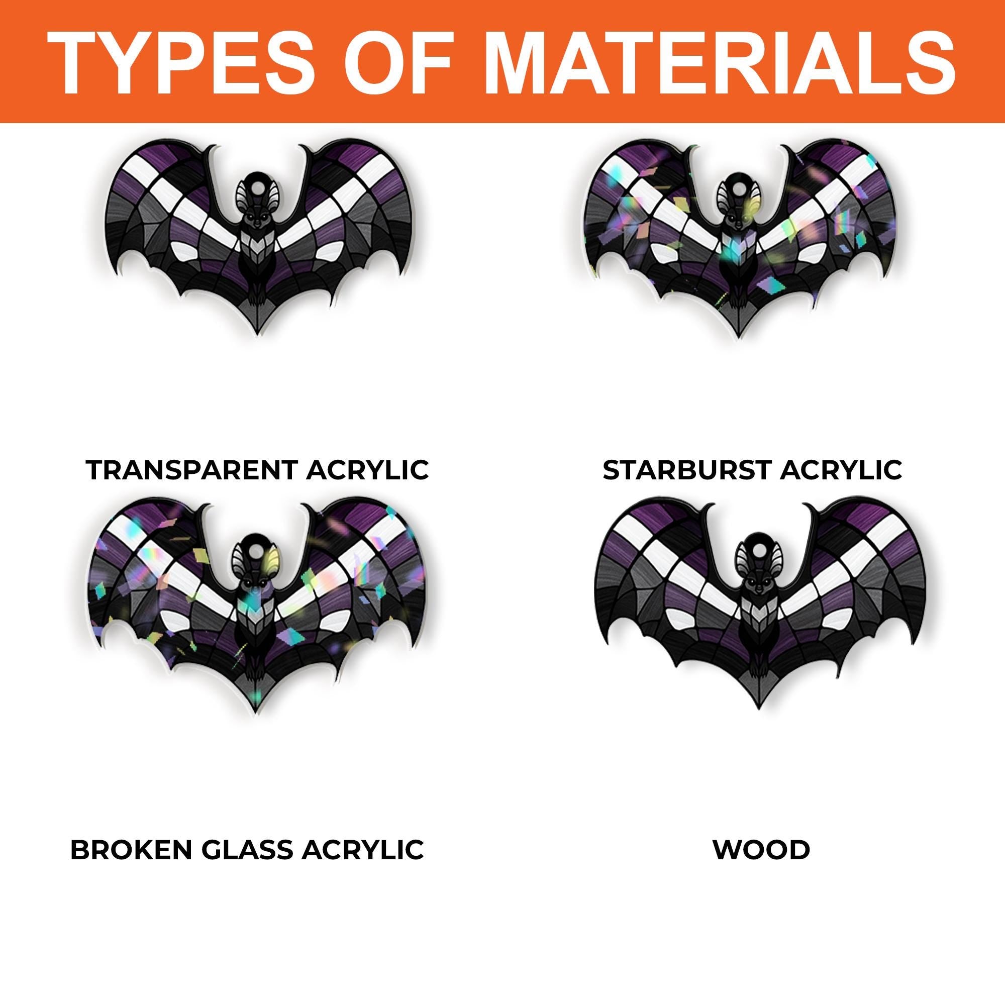 Asexual Pride Bat Earrings, Gothic LGBTQ Acrylic Jewelry, Cute Ace Flag Bat Dangles, Queer Halloween Gift, Spooky Pride Accessory