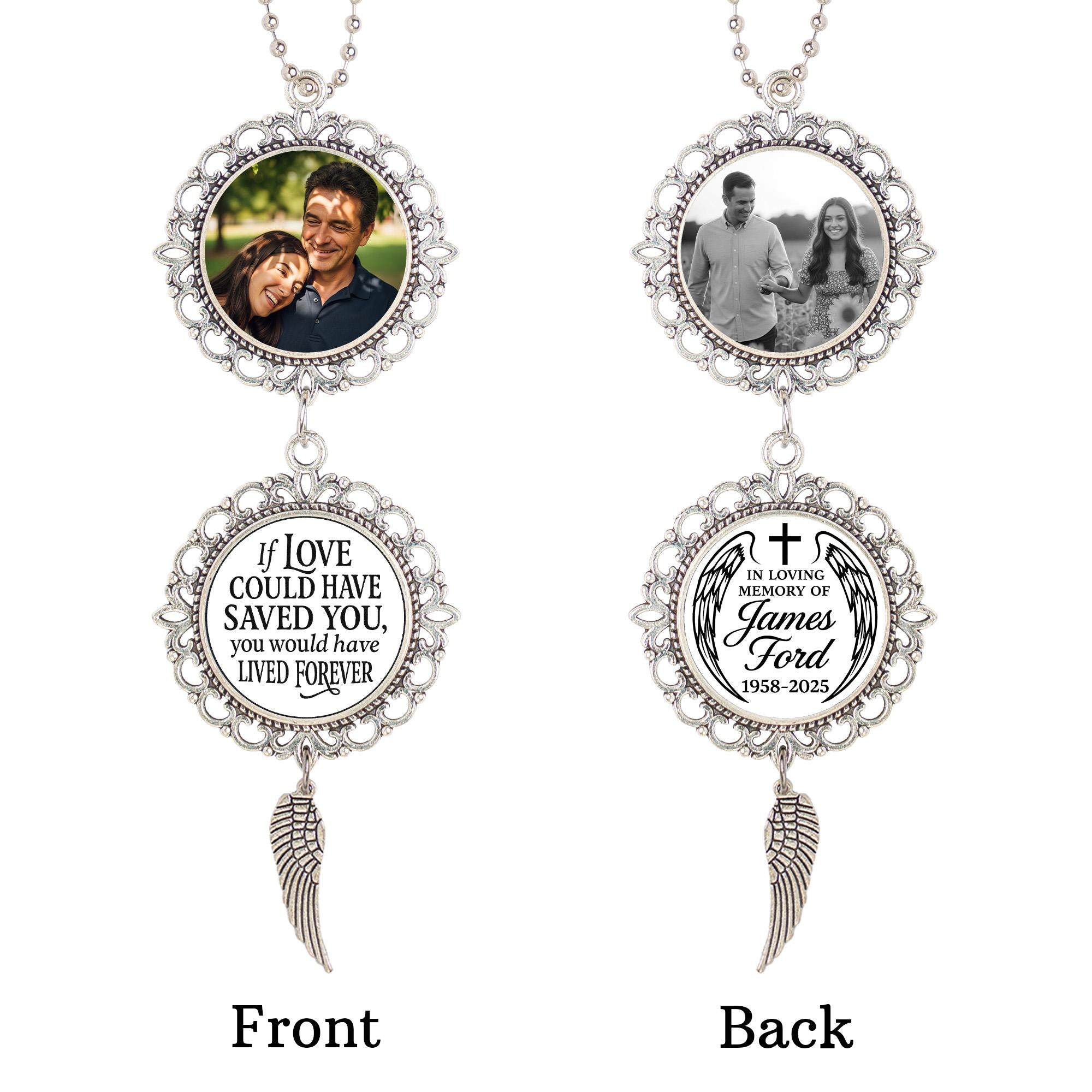 Personalized Memorial Charm – Custom Photo & Quote Keepsake - Bouquet Wedding Charm – Memory Charm for Bride, Groom, Gifts Idea