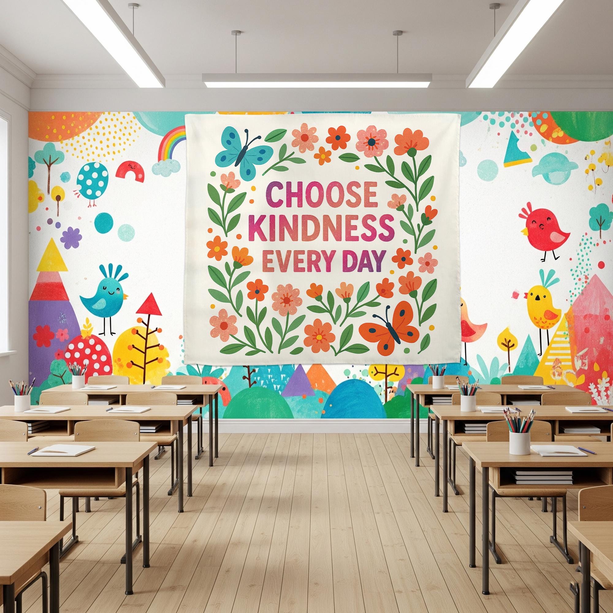Welcome to the Speech Room Wall Art, SLP Office Decor, Speech Therapy Tapestry, Colorful Classroom Banner, Therapist Door Sign