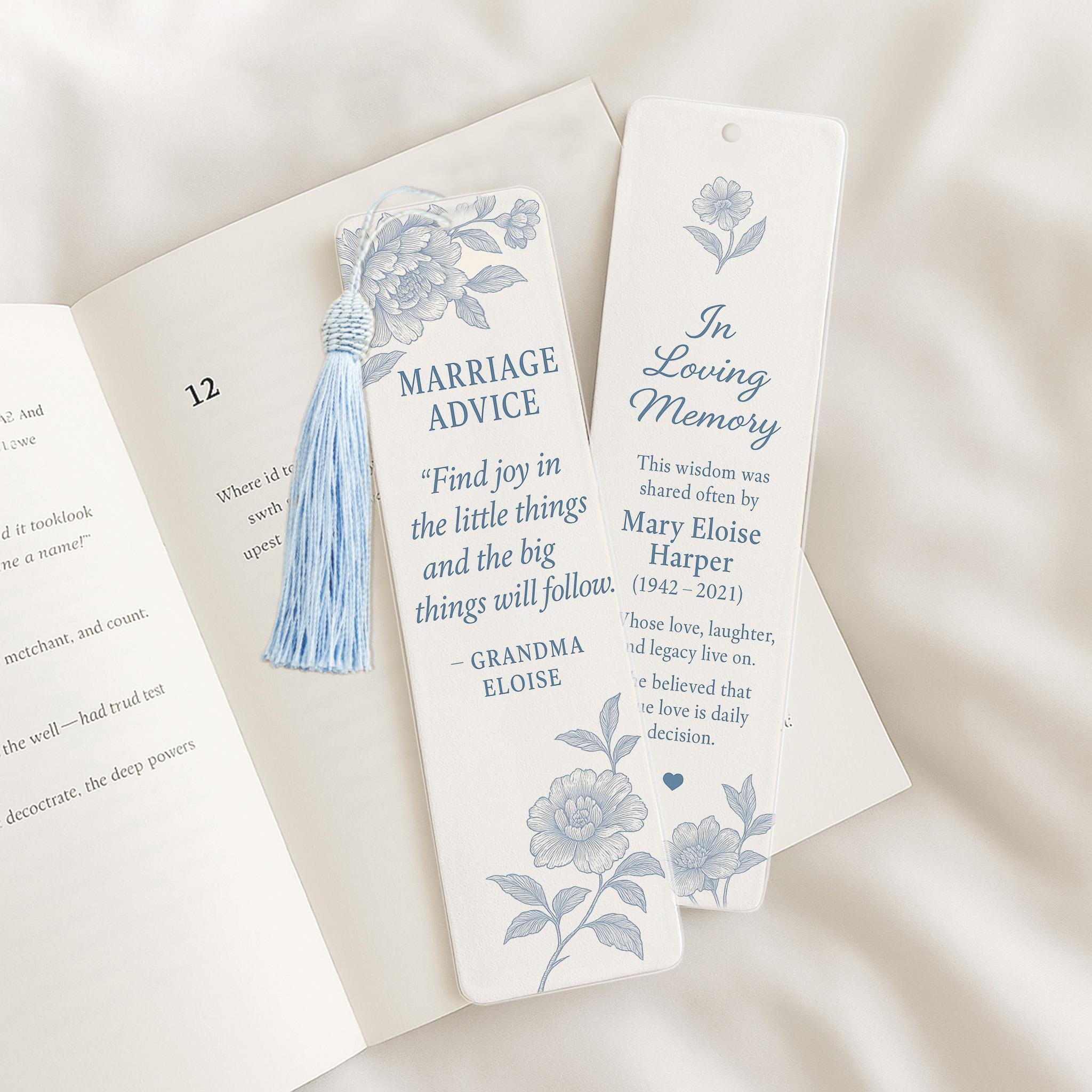 Custom Wedding Leather Vow Notebook + Acrylic Bookmark – Personalized Ceremony Journal Keepsake Gift