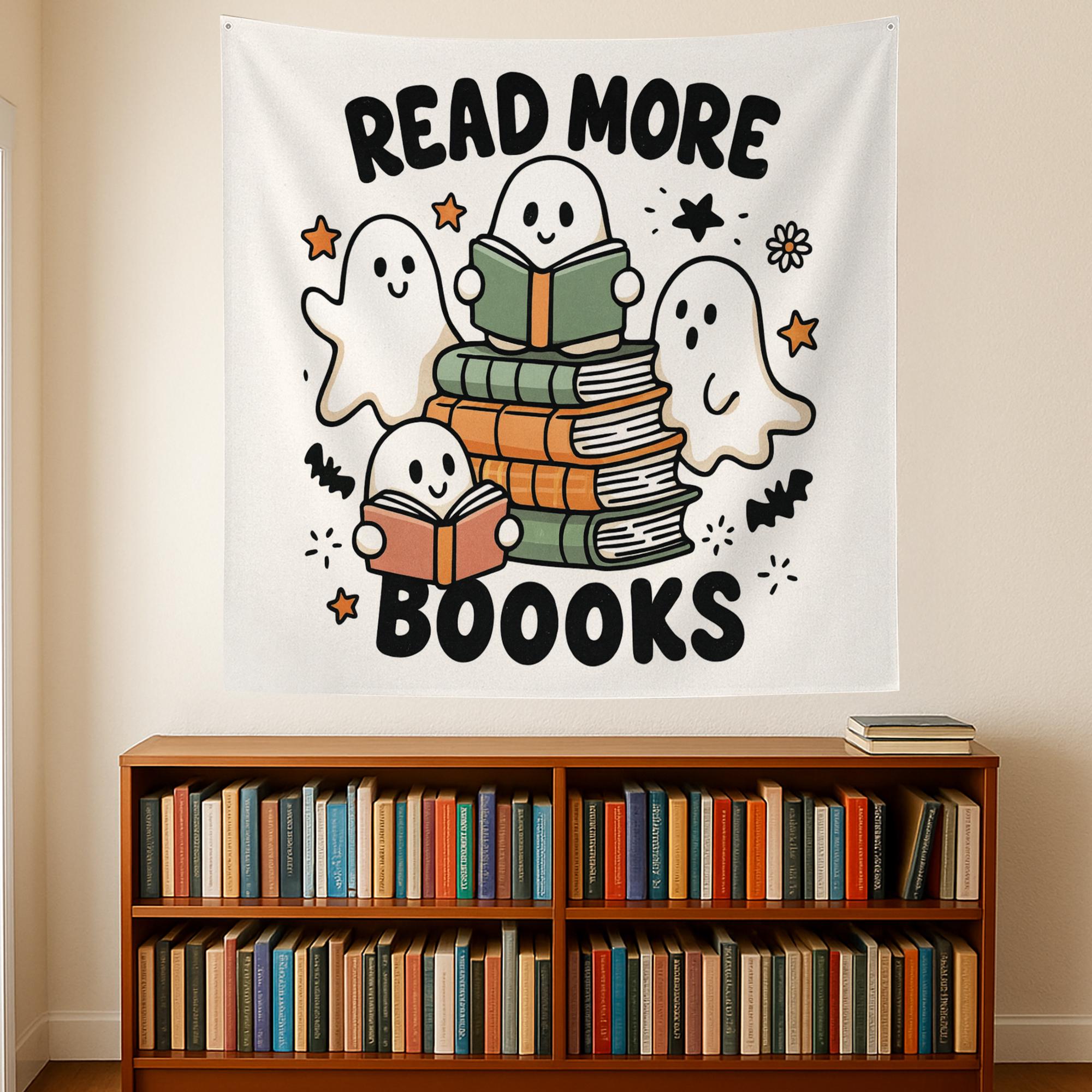Read More Books Ghost Tapestry: Spooky Halloween Reading Decor