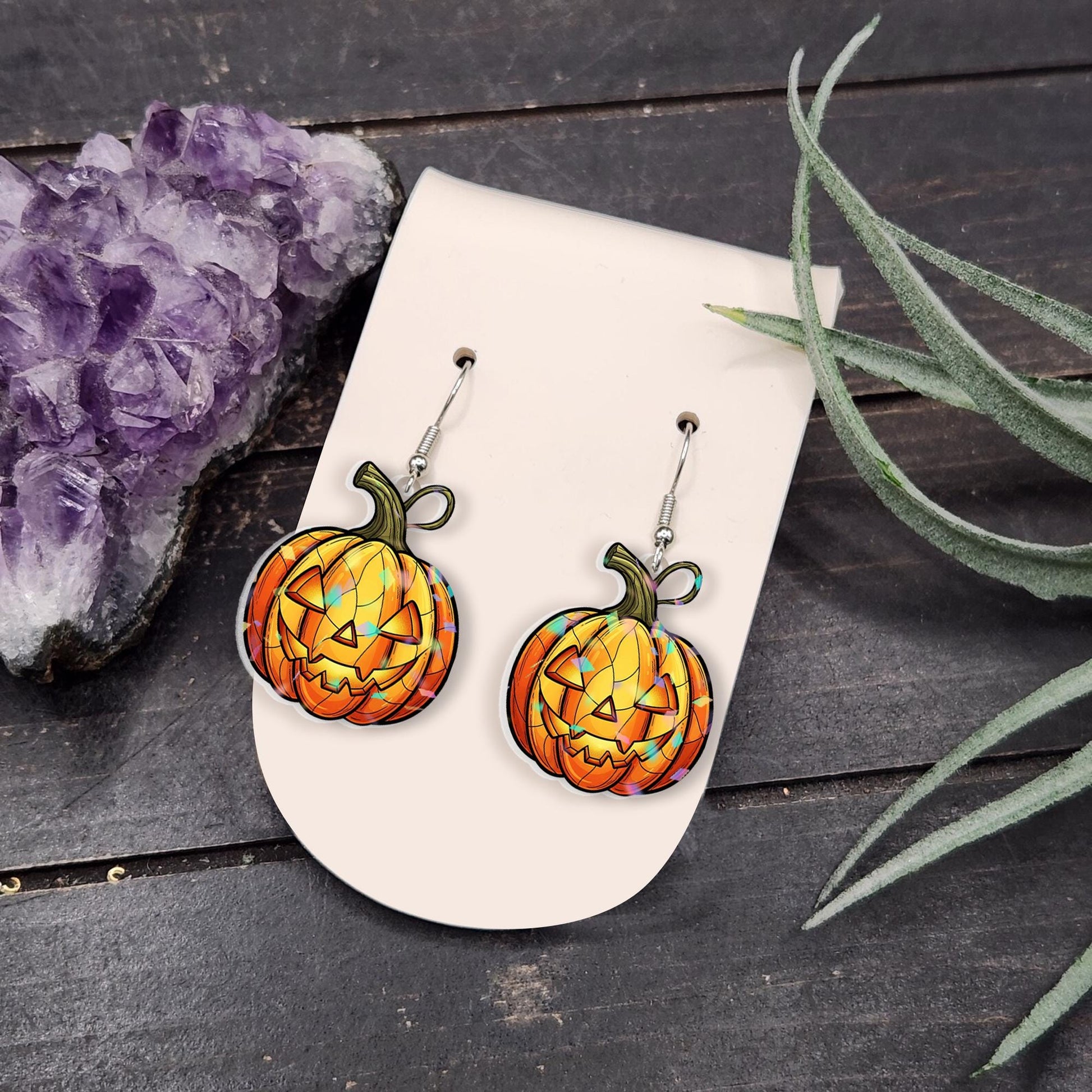 Halloween Pumpkin Earrings, Jack‑o’‑lantern Dangle Jewelry, Fall Seasonal Gift, Cute Spooky Halloween Accessory
