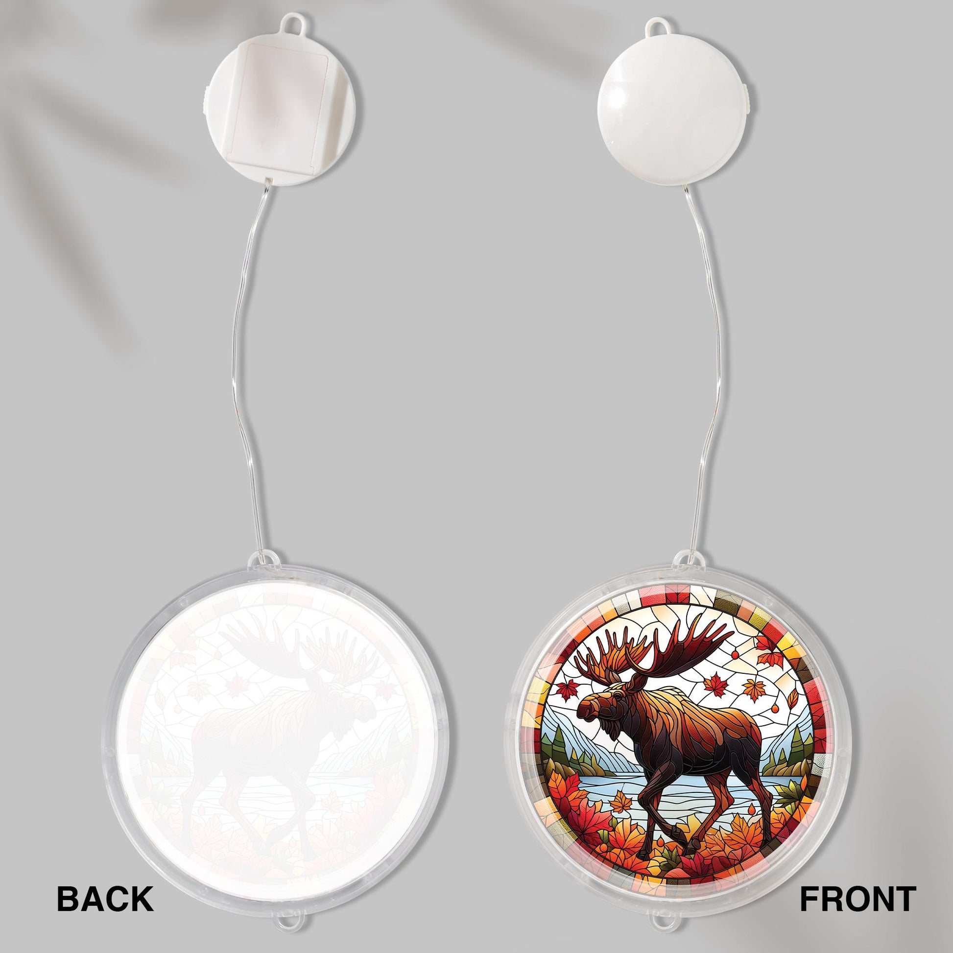 Autumn Moose LED Hanging Light: Rustic Cabin Decor