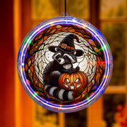 Halloween Raccoon LED Light: Spooky Pumpkin, Witch Hat Decor