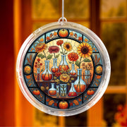 LED Suncatcher, Fall Chemistry Lab Window Hanging, Floral Science Decor, Autumn Pumpkin Sun Catcher, Unique Teacher Gift, Doctor Gift