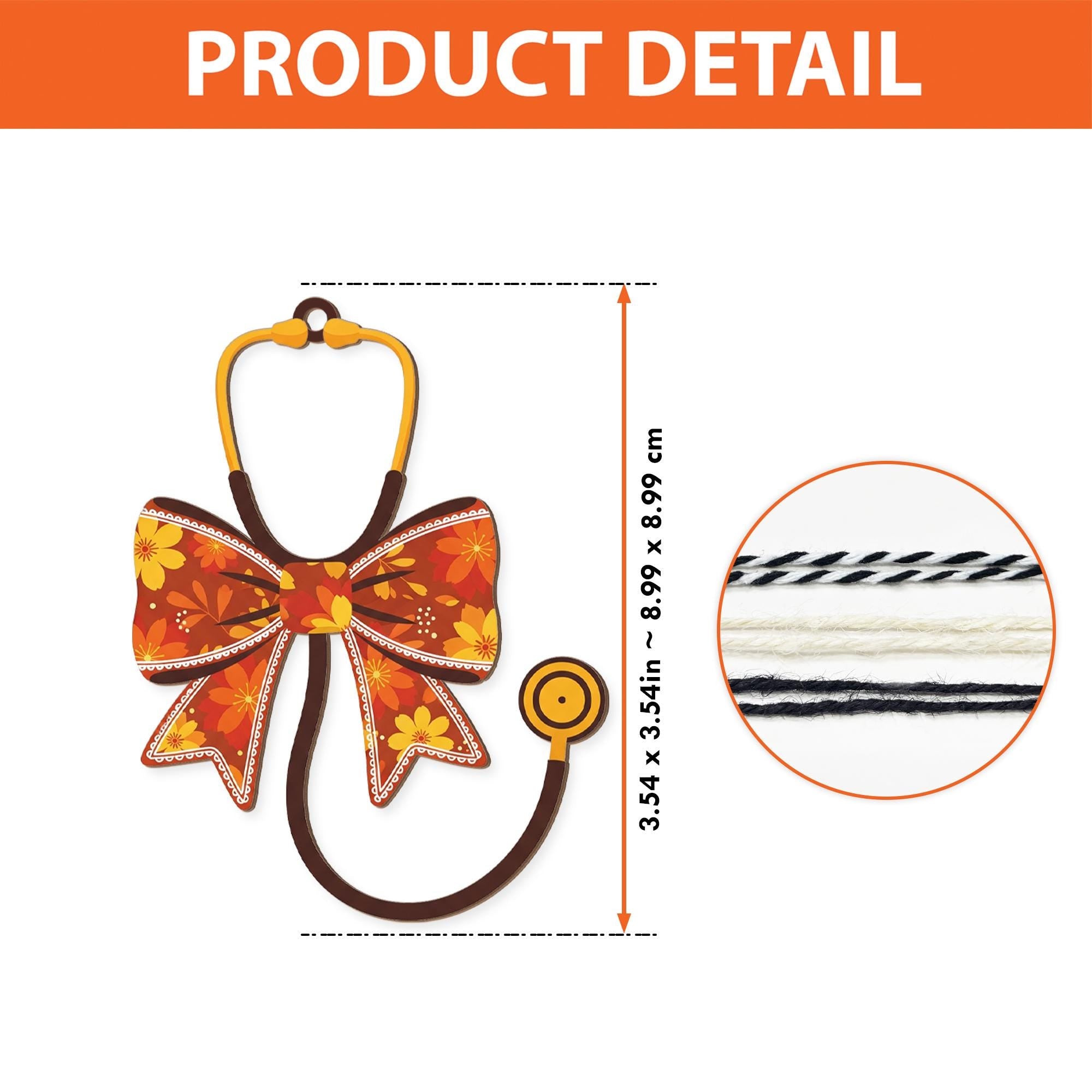 Stethoscope Basket Tag, Nurse Doctor Gift Ornament, Medical Bow Charm, Healthcare Appreciation Tag, Custom Hospital Decor, Healthcare Gift