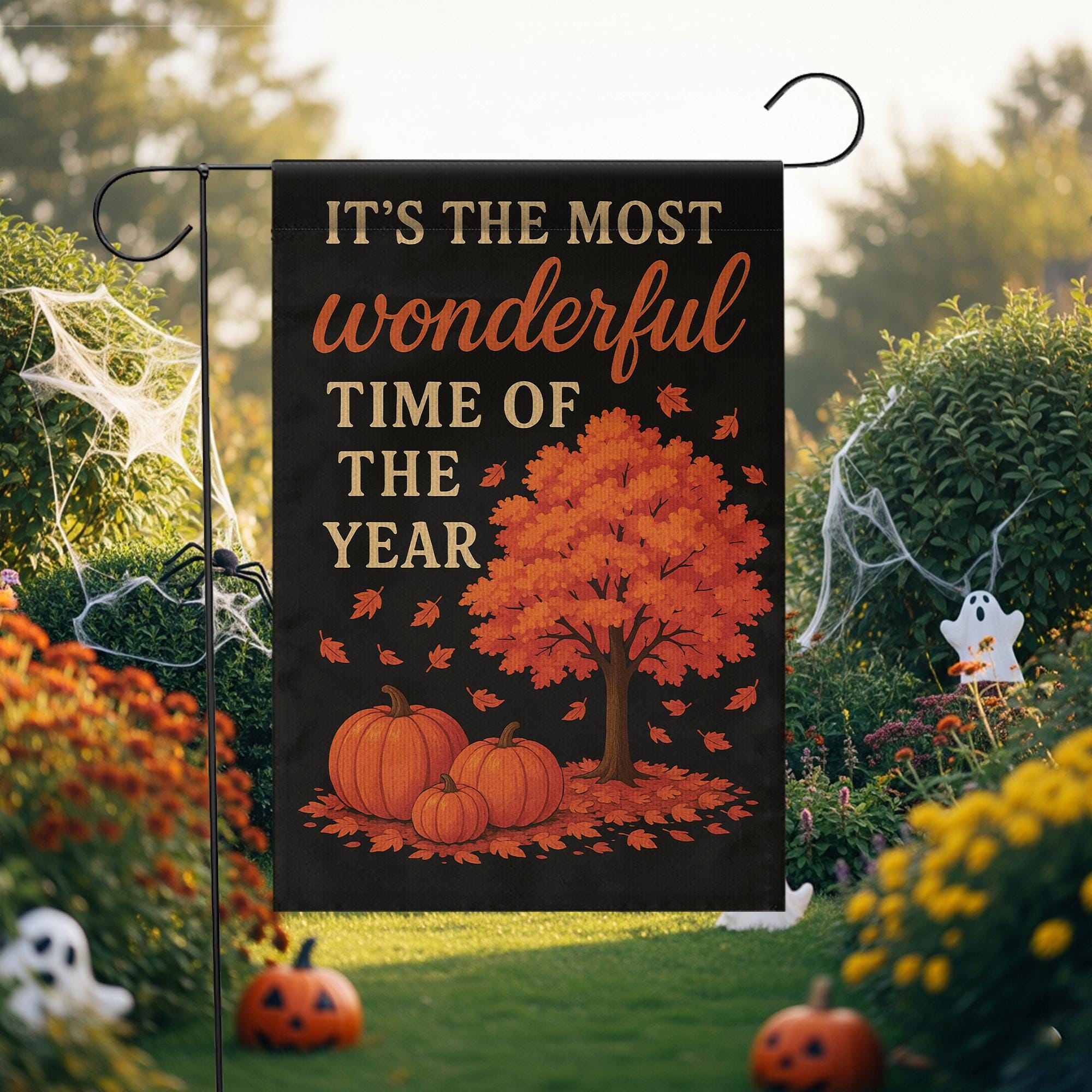 Season of the Witch Garden Flag , Spooky Fall Outdoor Yard Banner, Witchy Halloween Decor, Season Witch Flag, Halloween Flag