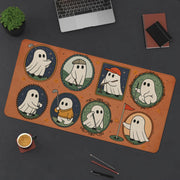 Halloween Golf Mouse Pad - Funny Ghost Desk Mat, Spooky Office Decor, Golf Lover Gift, Large Gaming Pad for Work or Home