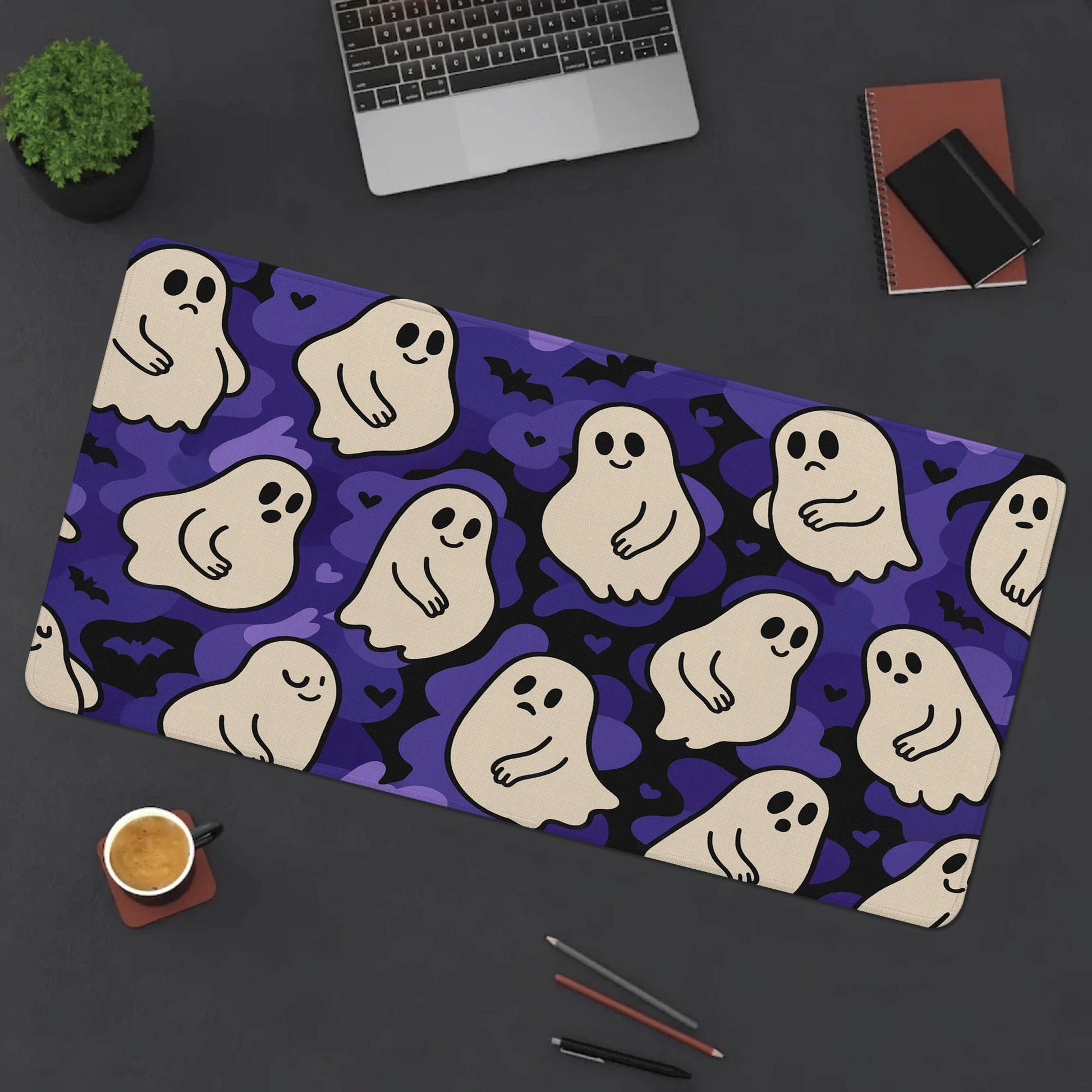 Funny Pregnant Ghost Mouse Pad - Cute Halloween Desk Mat, Spooky Mom Gift, Boss Office Accessory, Unique Fall Work Decor