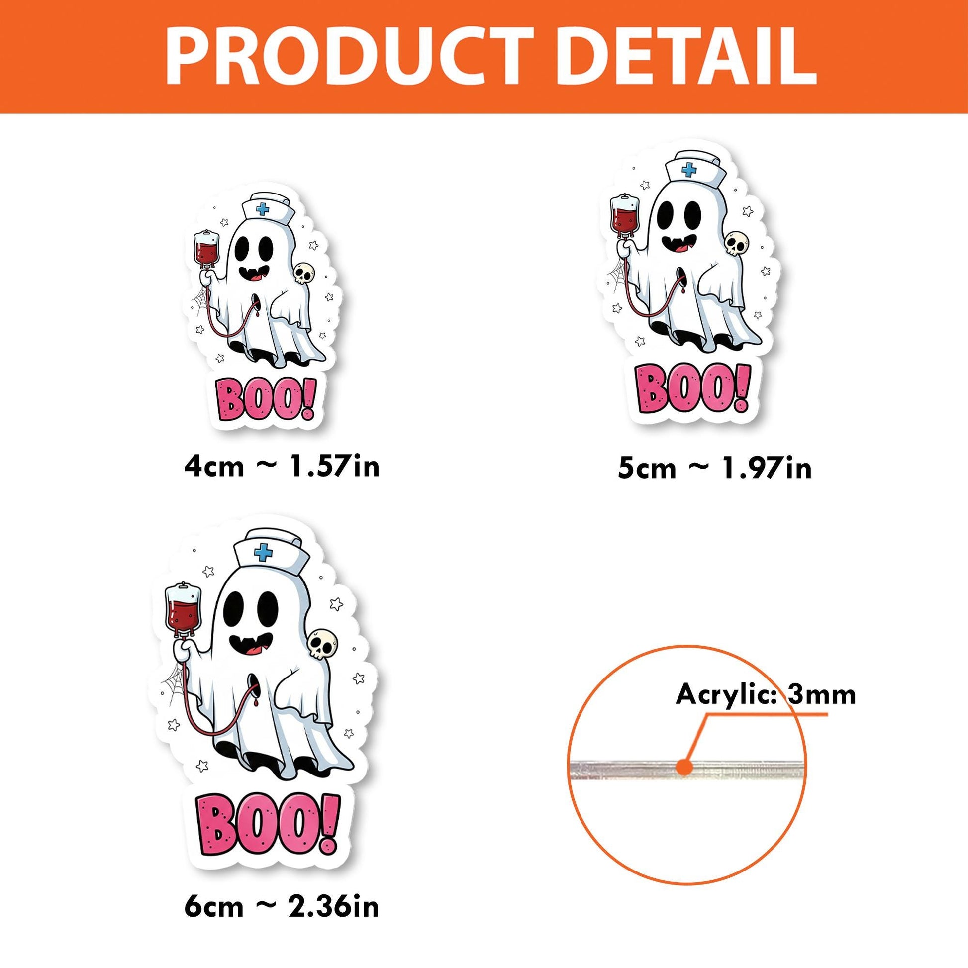 Cute Ghost Nurse Badge Reel, Halloween Boo Retractable ID Holder, Spooky Medical Badge Clip, Fun Nurse Gift, Hospital Work Accessory